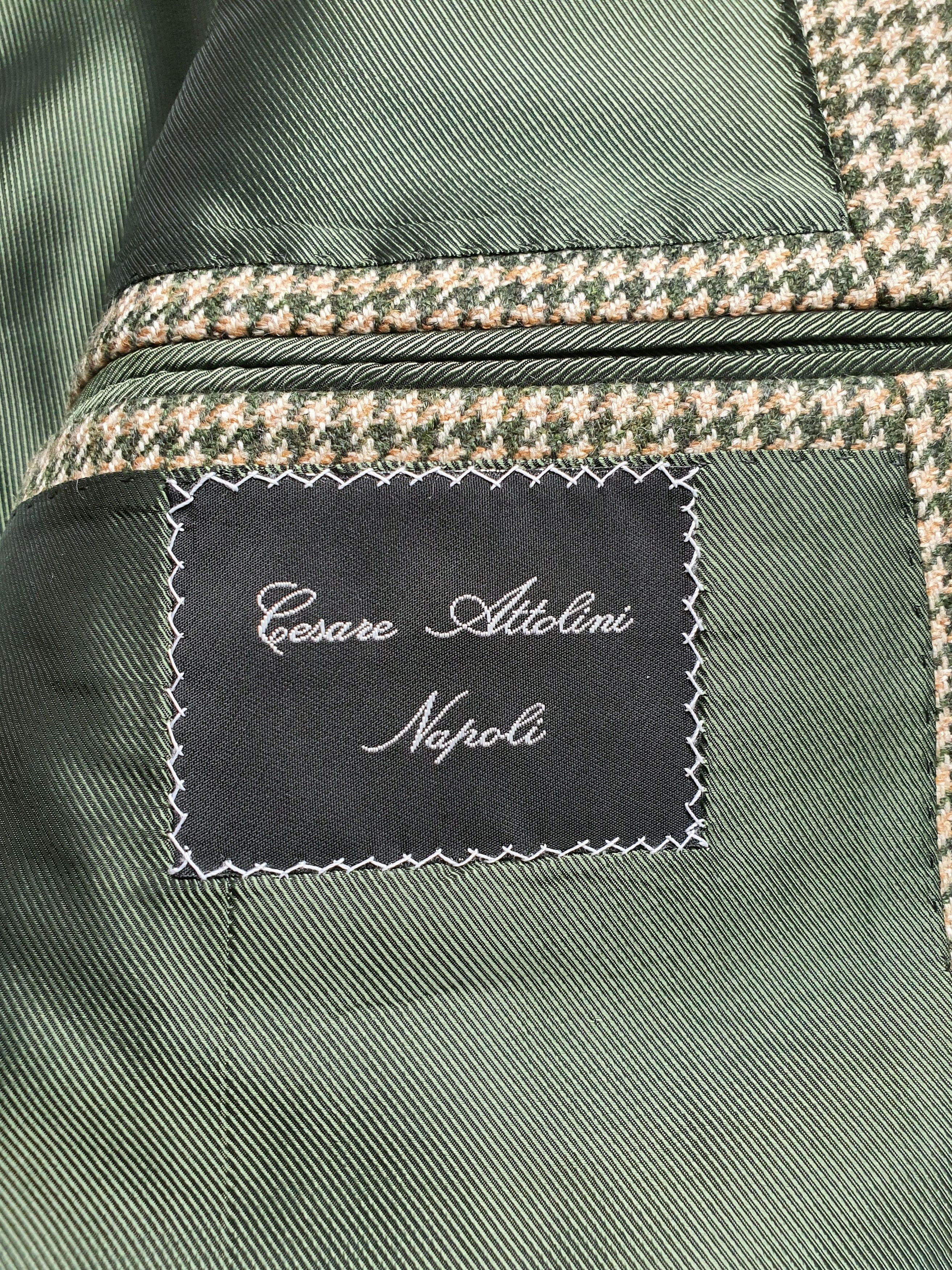 Cesare Attolini 100% Cashmere Houndstooth Sports Coat Jacket - Sz IT 56 Size 46R - 5 Thumbnail