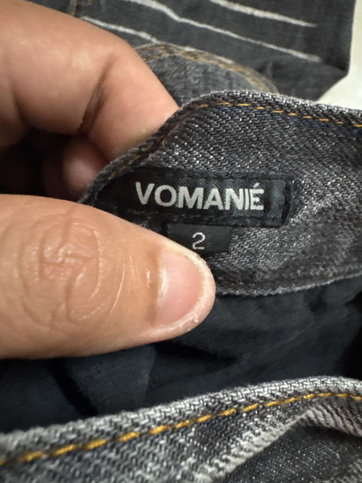 If Six Was Nine VOMANIE MULTI POCKET ACID WASH STYLE CARGO DENIM Size US 31 - 17 Thumbnail