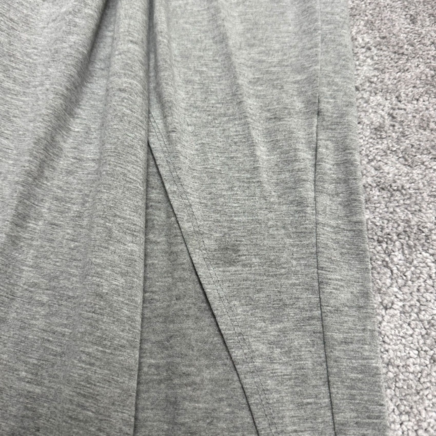 Vintage Shareen Knotted Front High Slit Maxi Dress Womens 8 Gray Long Sleeve V-Neck Dress Size M / US 6-8 / IT 42-44 - 6 Thumbnail