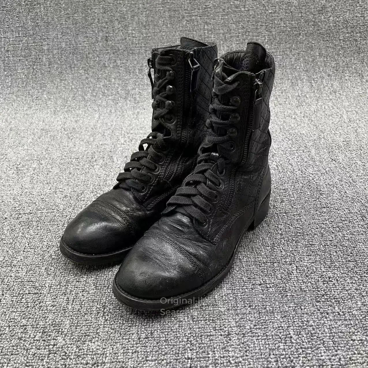 Chanel Chanel Black Mid-Calf Diamond Quilted Boots. Size US 6.5 / IT 36.5 - 1 Thumbnail
