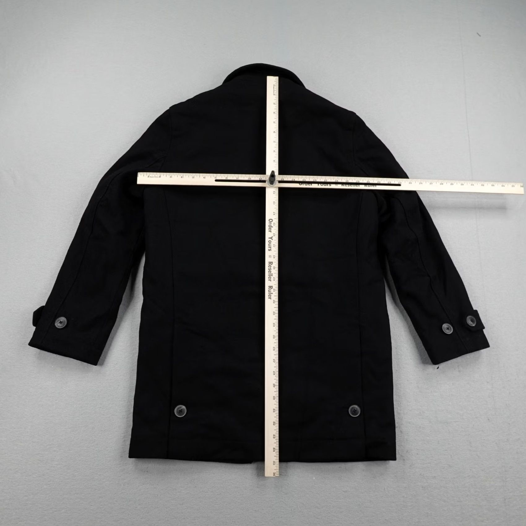 Gap VINTAGE Gap Jacket Mens Small Black Wool Blend Car Coat Quilted Zip Button Up Overcoat Negro Size US S / EU 44-46 / 1 - 6 Thumbnail