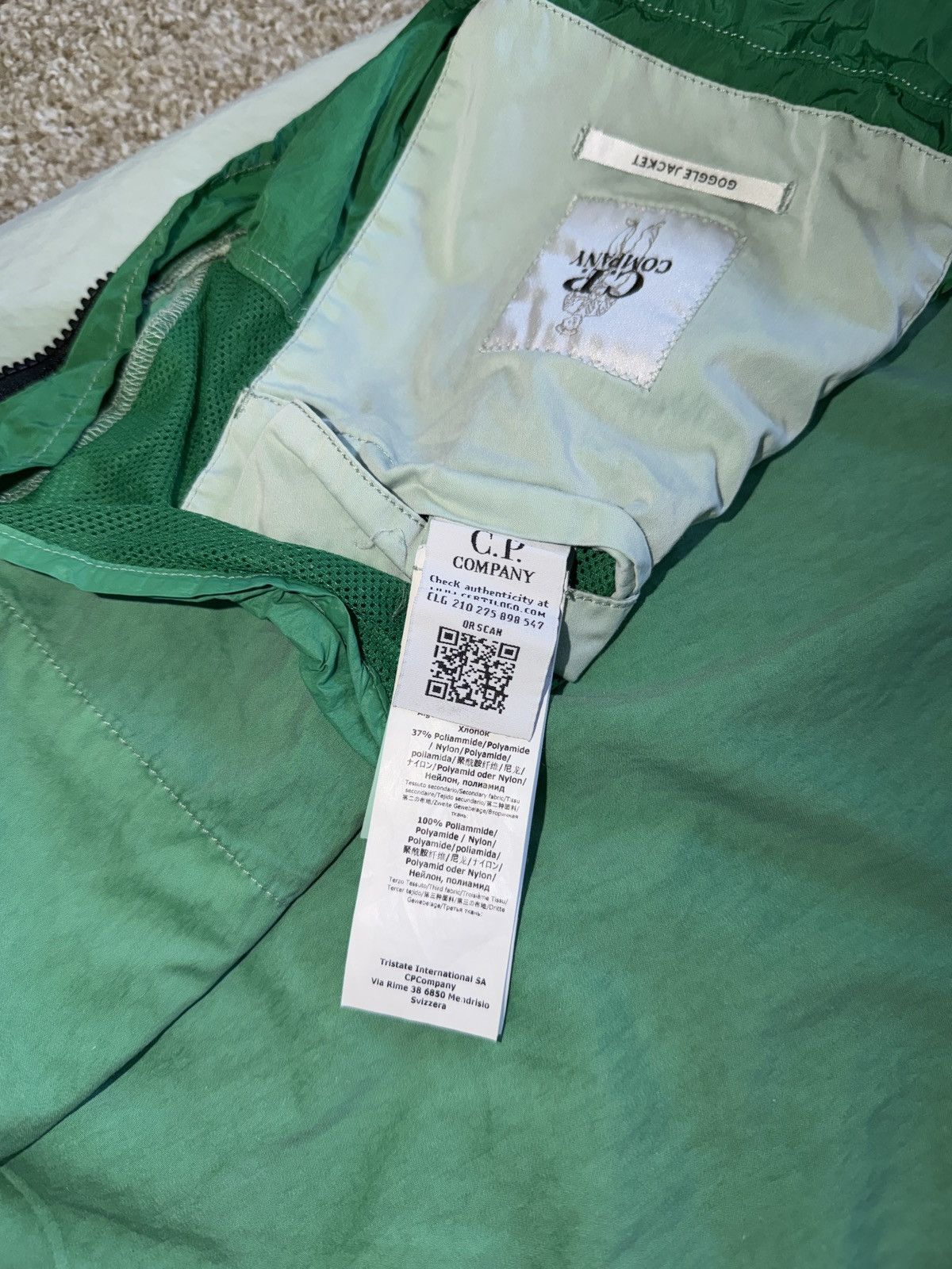 C.P. Company C.P. Company Raso Gommato Goggle Hood Pocket Jacket Mint Size US M / EU 48-50 / 2 - 7 Thumbnail