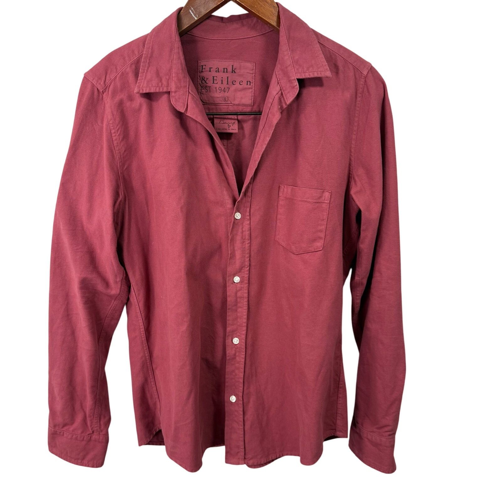 Frank & Eileen Frank & Eileen Women’s Shirt sz L Barry Button Up Red #G646 Size L / US 10 / IT 46 - 5 Thumbnail