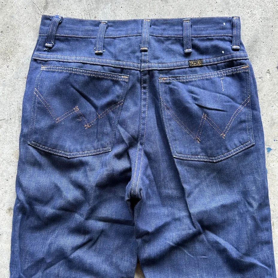 Wrangler Vintage 70s Wrangler Dark Wash Denim Jeans 28x29 Size US 28 / EU 44 - 2 Thumbnail
