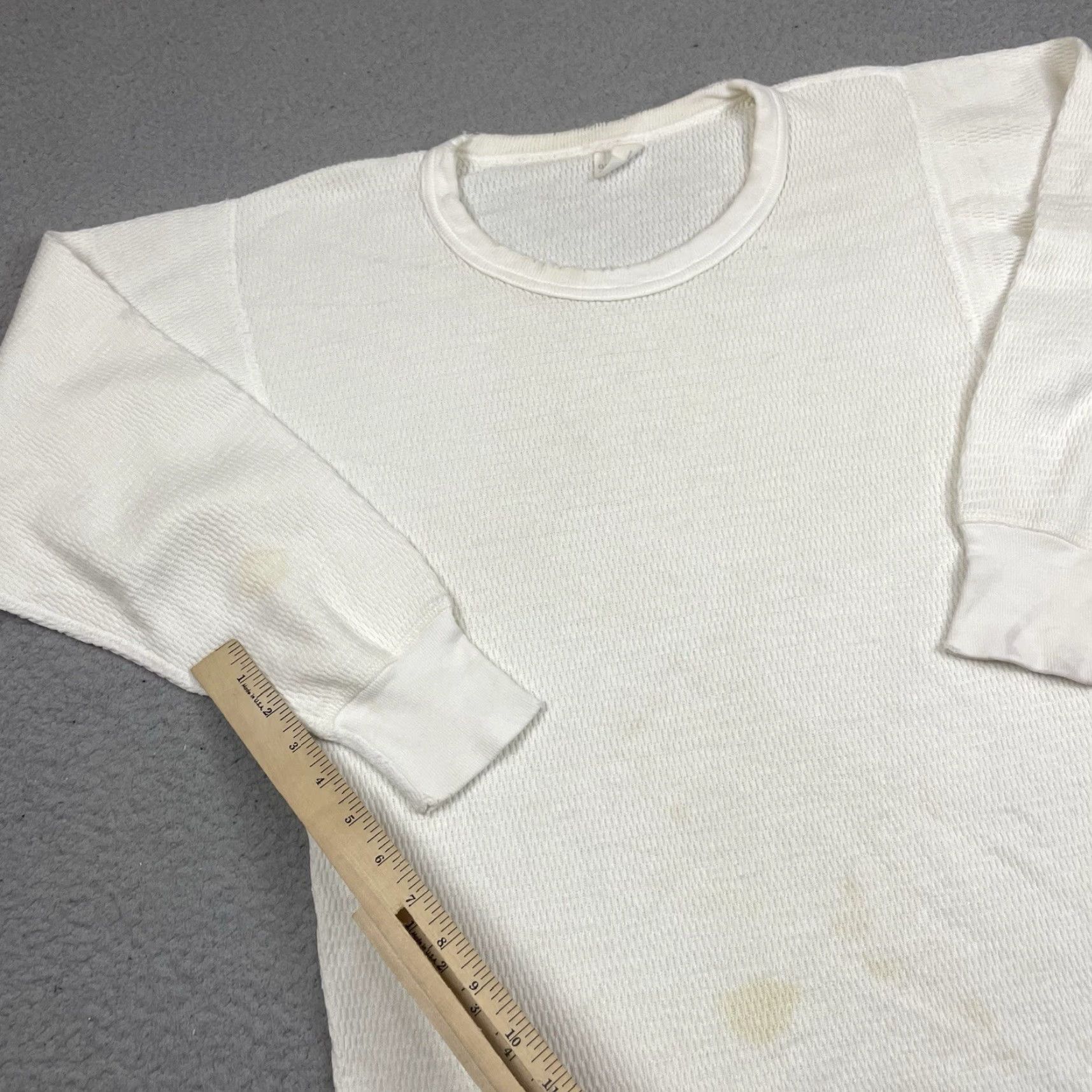 Vintage VINTAGE Oakton Thermal Shirt Men XL White 80s Distressed Made In USA Size US XL / EU 56 / 4 - 7 Thumbnail