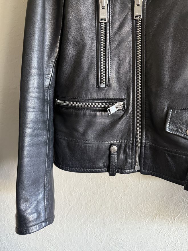 Saint Laurent Paris L01 Lambskin Leather Biker Jacket Size US M / EU 48-50 / 2 - 5 Thumbnail