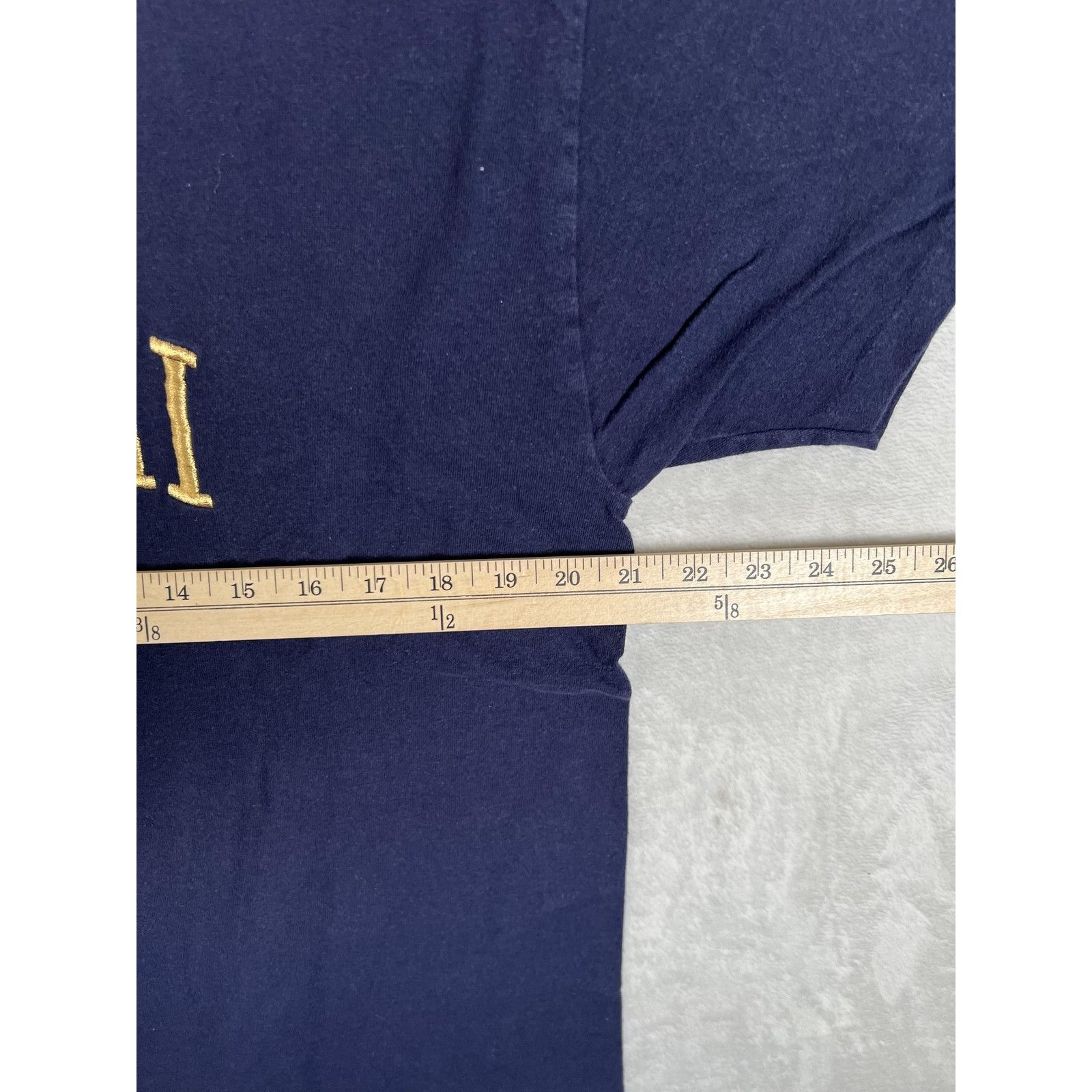 Delta Vintage Hawaii Souvenir USA T-Shirt Mens L Navy Blue Embroid Size US L / EU 52-54 / 3 - 6 Thumbnail