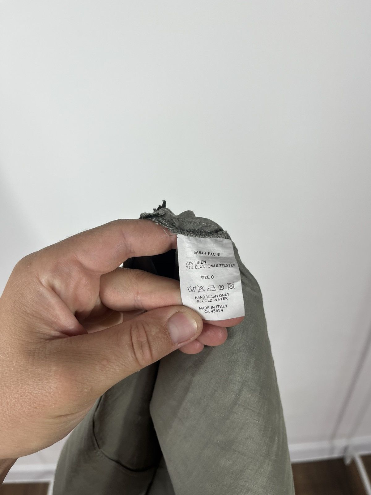 Sarah Pacini Sarah Pacini Linen Stretch Slim Pants Made in Italy Size 0 Size 25" / US 0 / IT 36 - 10 Thumbnail