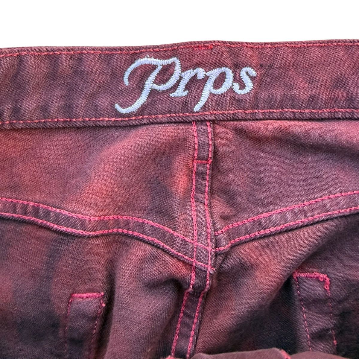 Prps PRPS Barracuda Relaxed Fit Maroon Overdyed Jeans 38 NWT Size US 38 / EU 54 - 6 Thumbnail