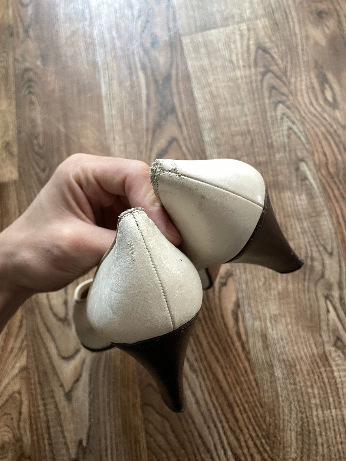 Jil Sander × Vintage Women's JIL SANDER Mule Heel's white Leather Shoes Size 39 Size US 8 / IT 38 - 5 Thumbnail