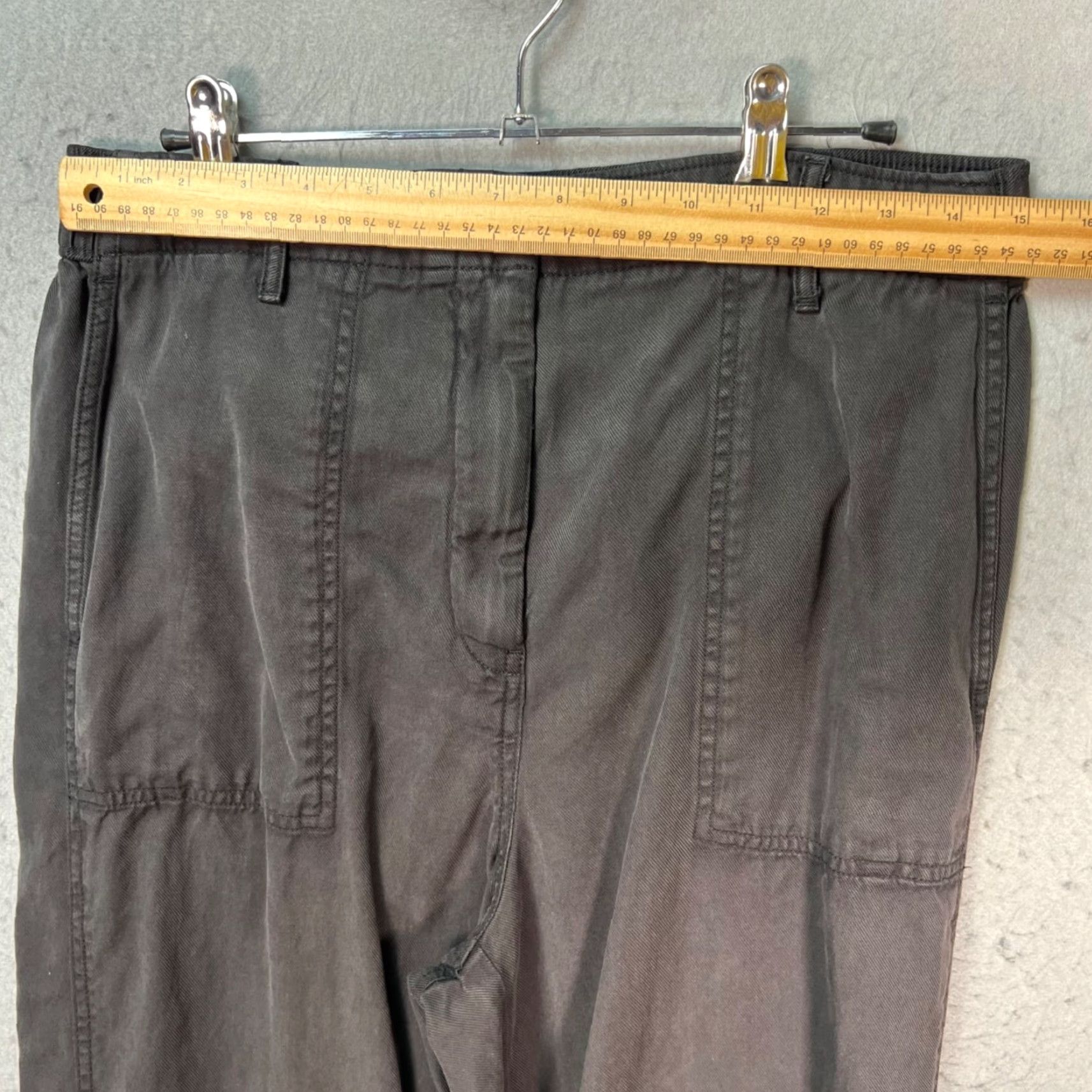 Banana Republic Banana Republic Womens Size M Tall Charcoal Gray Relaxed Chino Pants Size 30" / US 8 / IT 44 - 5 Thumbnail