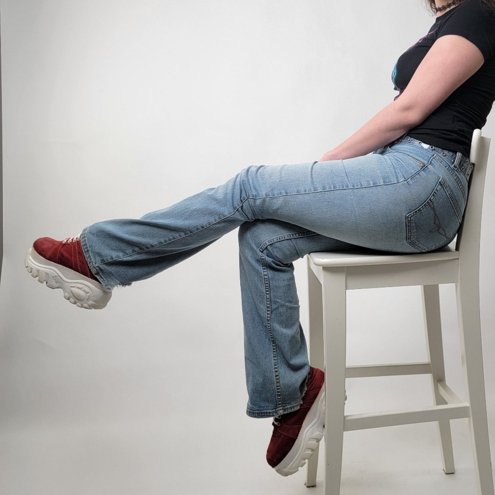 Vintage Vintage Y2K Flare low rise light wash Paris Blues Jeans - 9 Size 29" - 3 Thumbnail