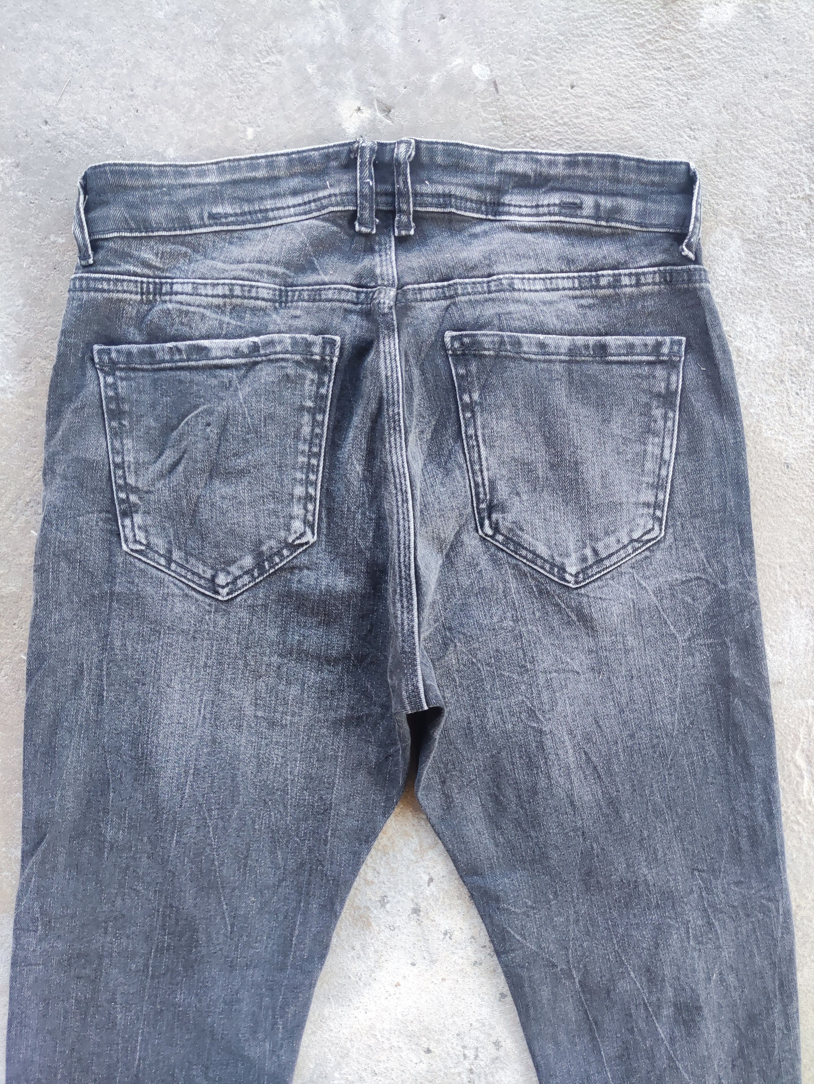 Jean × Vintage Zara Black Jeans Distressed Patches Faded Pants Skinny Denim Size US 31 - 12 Thumbnail