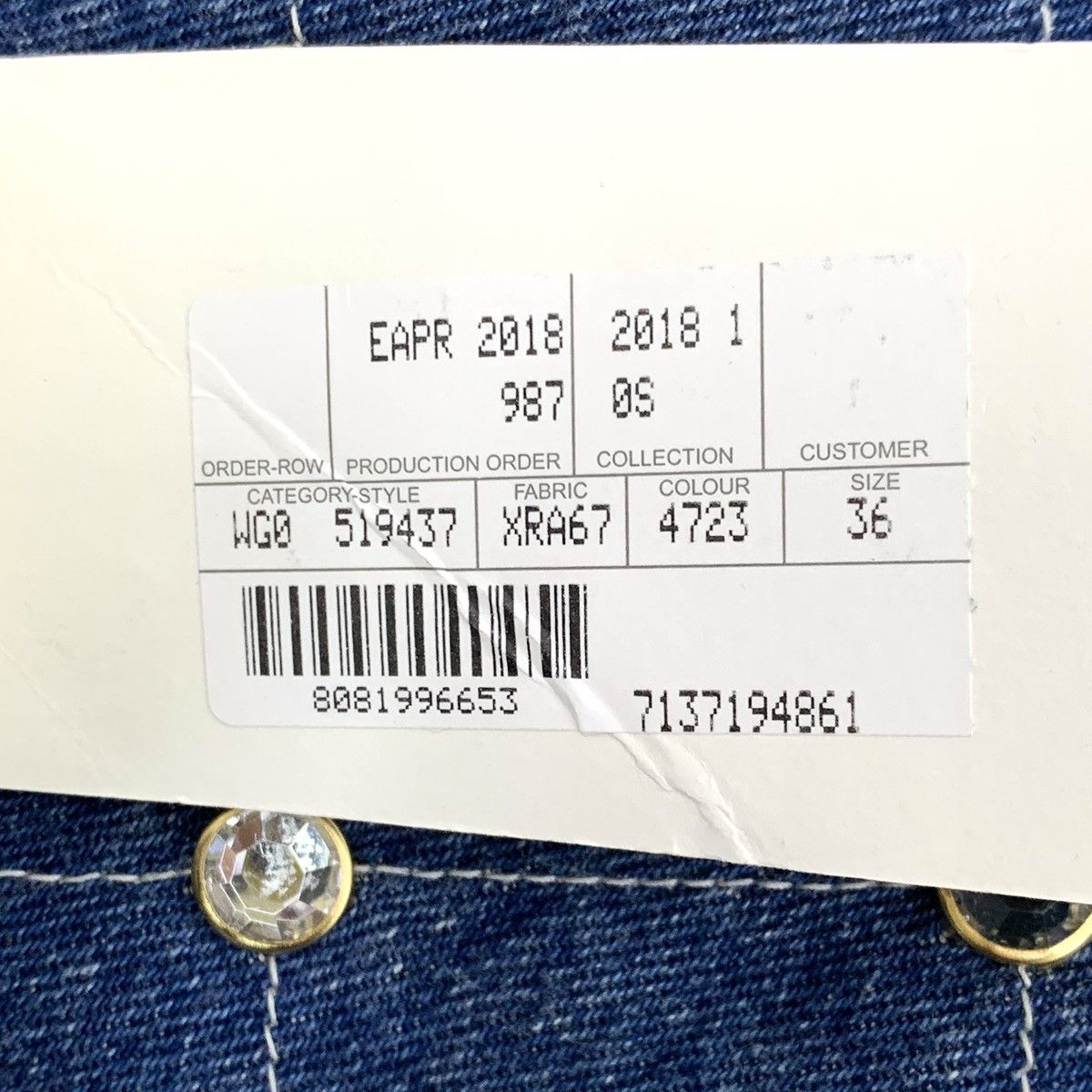 Gucci Gucci Blue Diamond-embellished Casual Denim Skirt K26WX Size 25" / US 0 / IT 36 - 9 Thumbnail