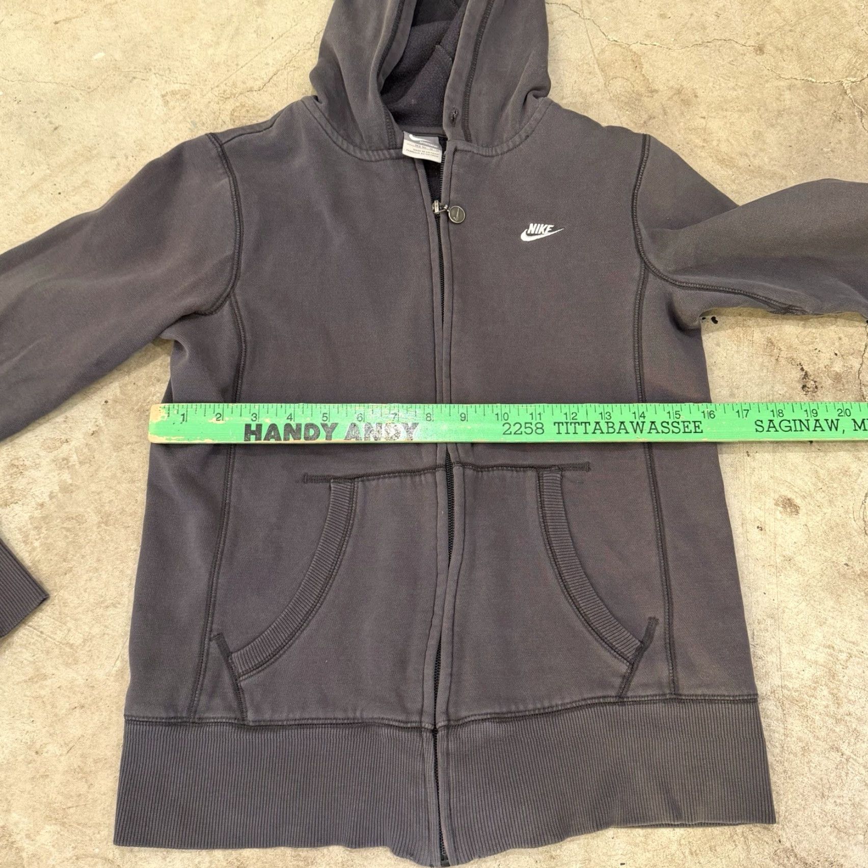 Nike VINTAGE Nike Sportswear Y2K Gray Hoodie Full Zip Up Womens Medium Size M / US 6-8 / IT 42-44 - 7 Thumbnail