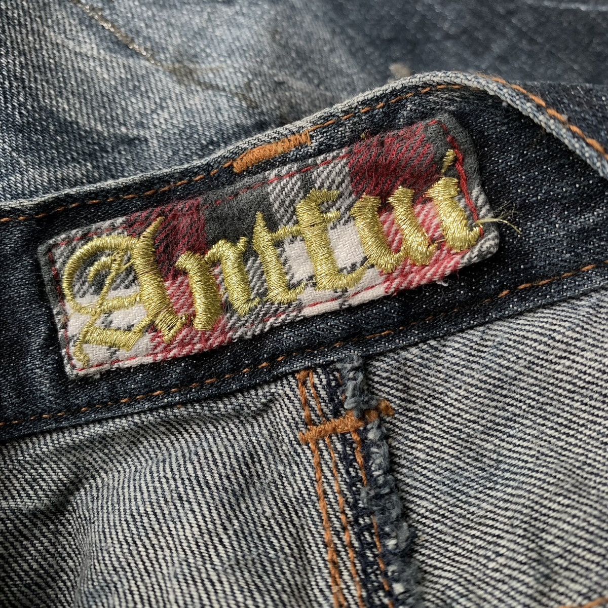 Japanese Brand Rare Japanese Brand Double Waist Splatter Distressed Jeans Size US 30 / EU 46 - 9 Thumbnail