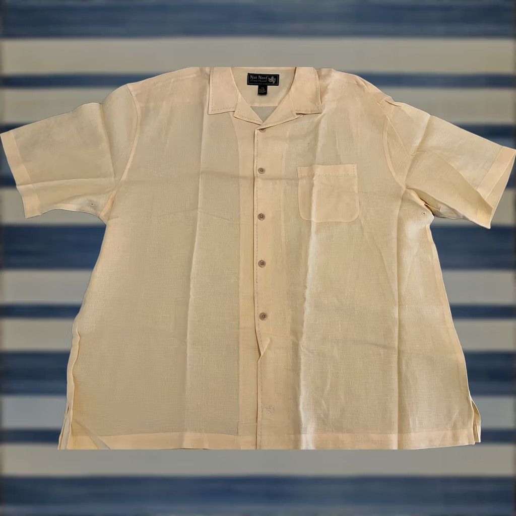Nat Nast VINTAGE Nat Nast Linen Yellow Shirt Mens XXL 2XL Brand New Size US XXL / EU 58 / 5 - 1 Thumbnail