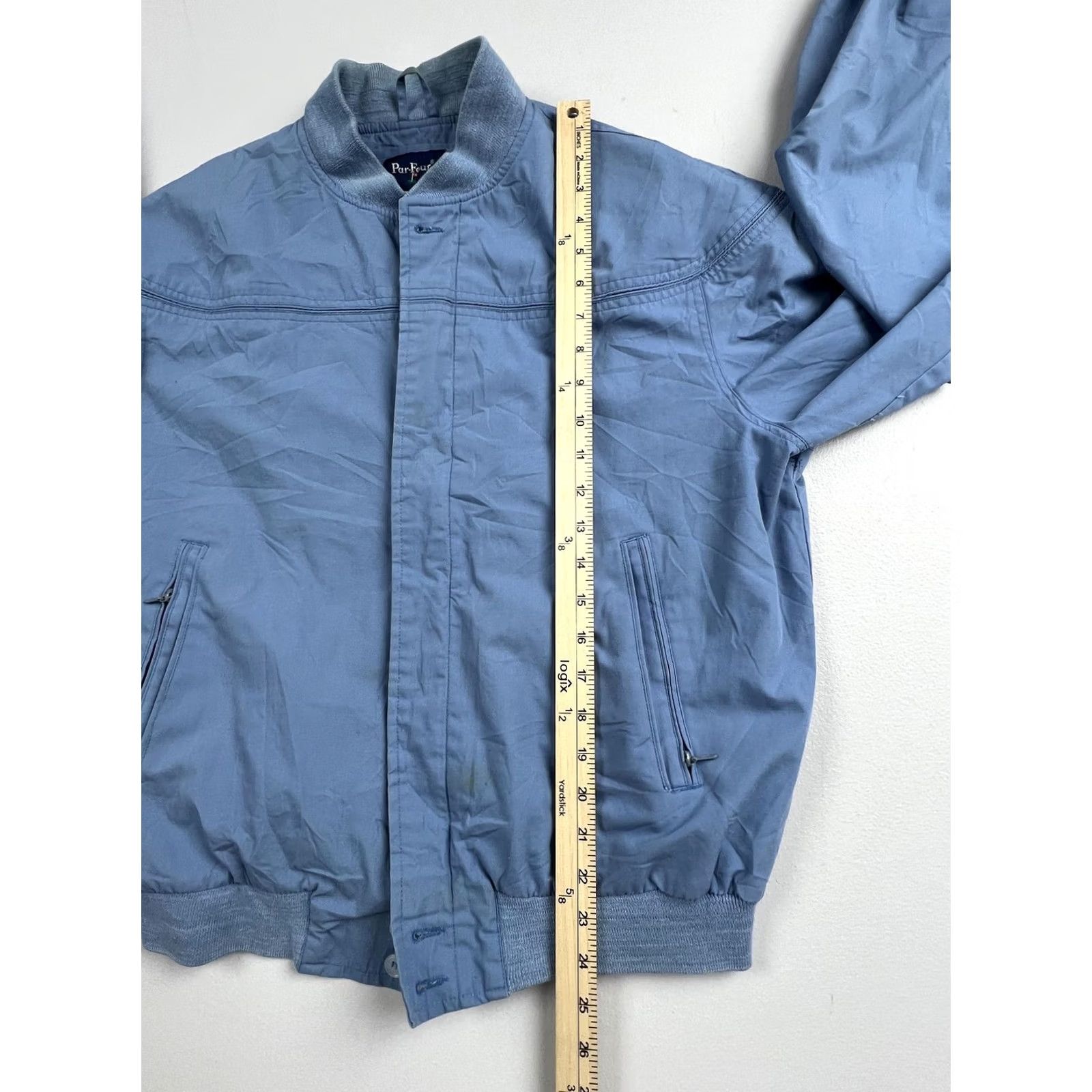 Vintage VINTAGE Par-Four Jacket Mens Large Blue Bomber Full Zip Golf Lined Casual 90s Size US L / EU 52-54 / 3 - 6 Thumbnail