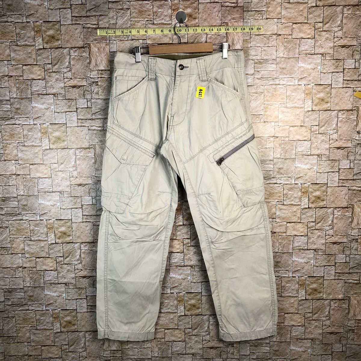 Japanese Brand Genba White utility tactical Cargo Multipocket Pants #A638 Size US 30 / EU 46 - 1 Thumbnail