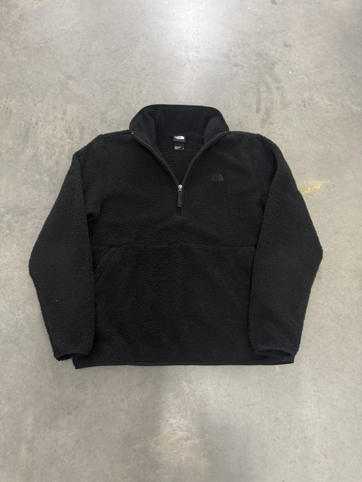 The North Face Fleece Quarter Zip Pullover Black USA Large