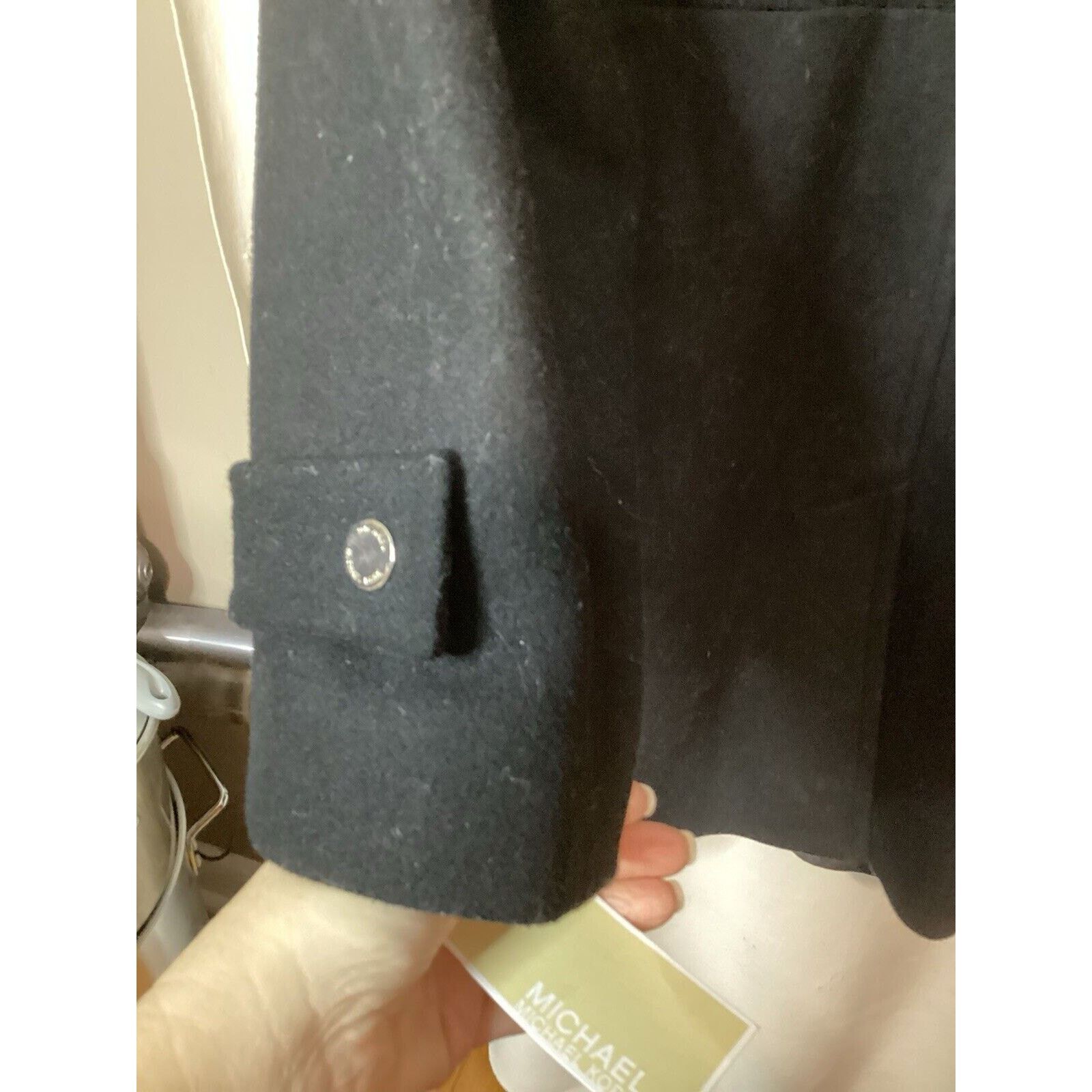 Michael Kors NWT Michael Kors Women’s Full Zip Wool Coat Black Size 2x Size XXL / US 16-18 / IT 52-54 - 9 Thumbnail