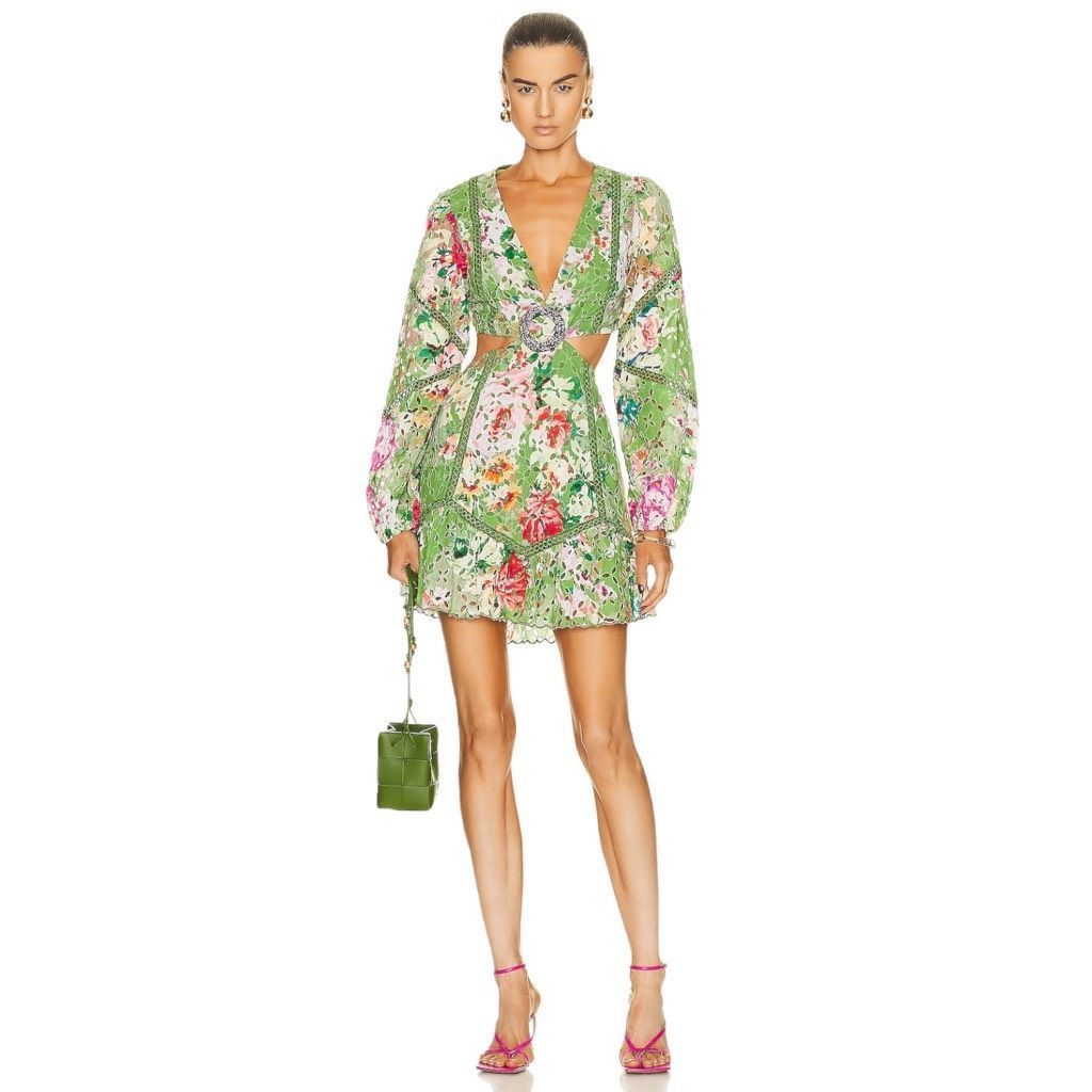 Other HEMANT AND NANDITA Zaria Short Dress in Military Green Size XL / US 12-14 / IT 48-50 - 1 Thumbnail