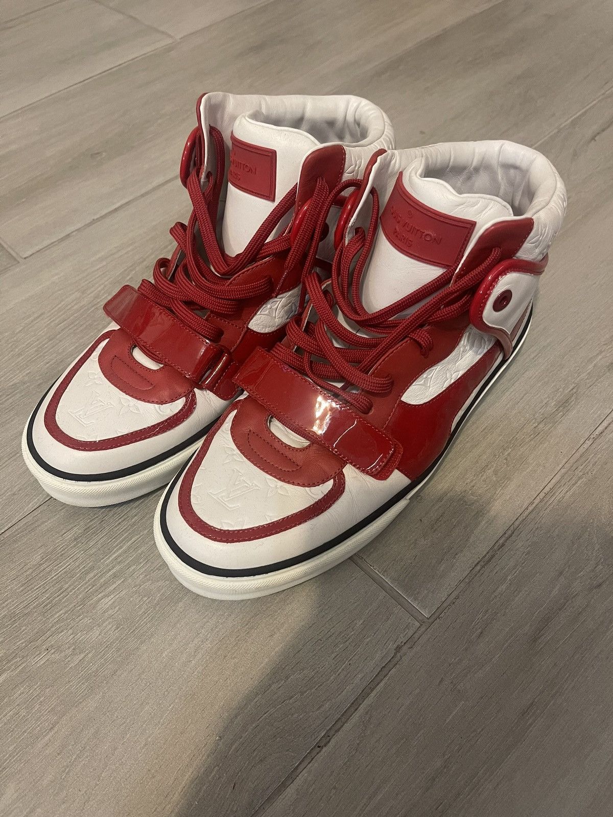 Louis Vuitton 2009 LOUIS VUITTON Calfskin Patent Tower High Top Sneakers Size US 8.5 / EU 41-42 - 9 Thumbnail