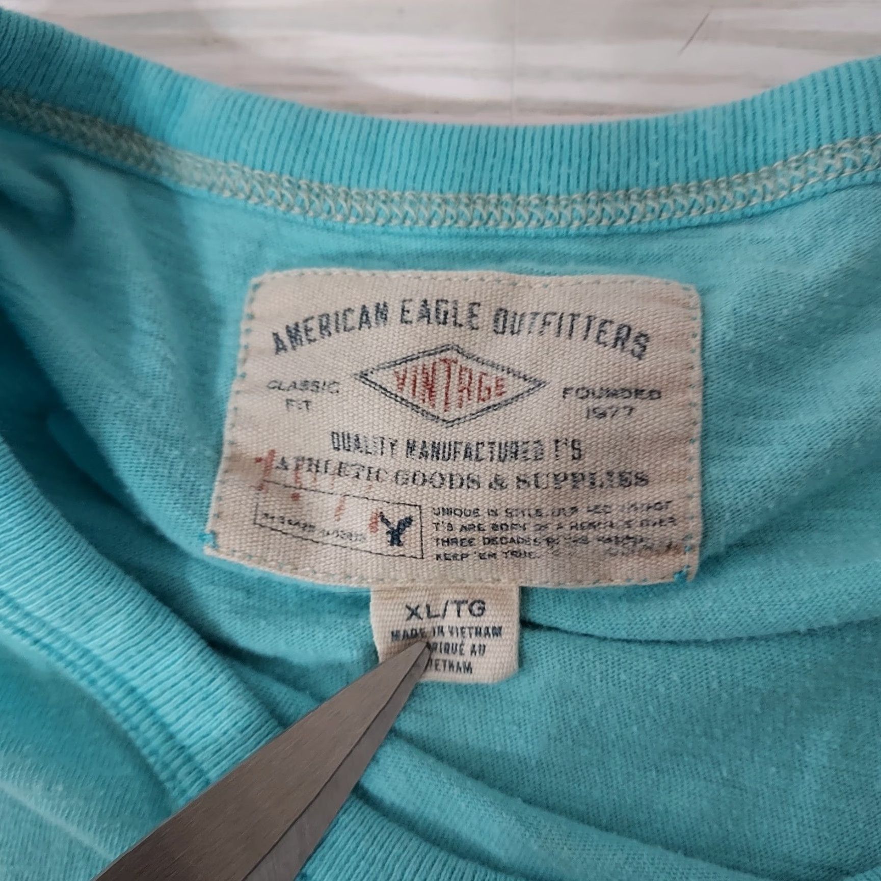 American Eagle Outfitters American Eagle Mens XL Crew Neck T-Shirt Athletic Fit Short Sleeves BLUE Size US XL / EU 56 / 4 - 7 Thumbnail
