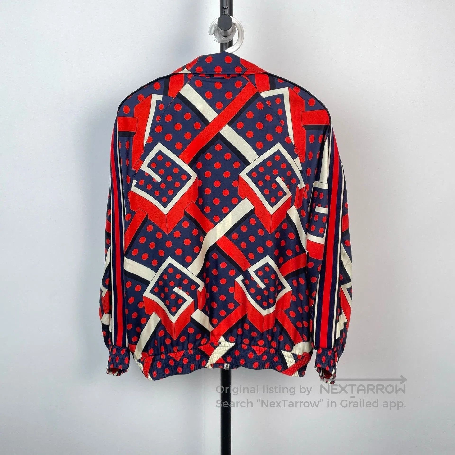 Gucci Gucci Silk Jacket XS Red Blue Dots. Size XS / US 0-2 / IT 36-38 - 2 Thumbnail