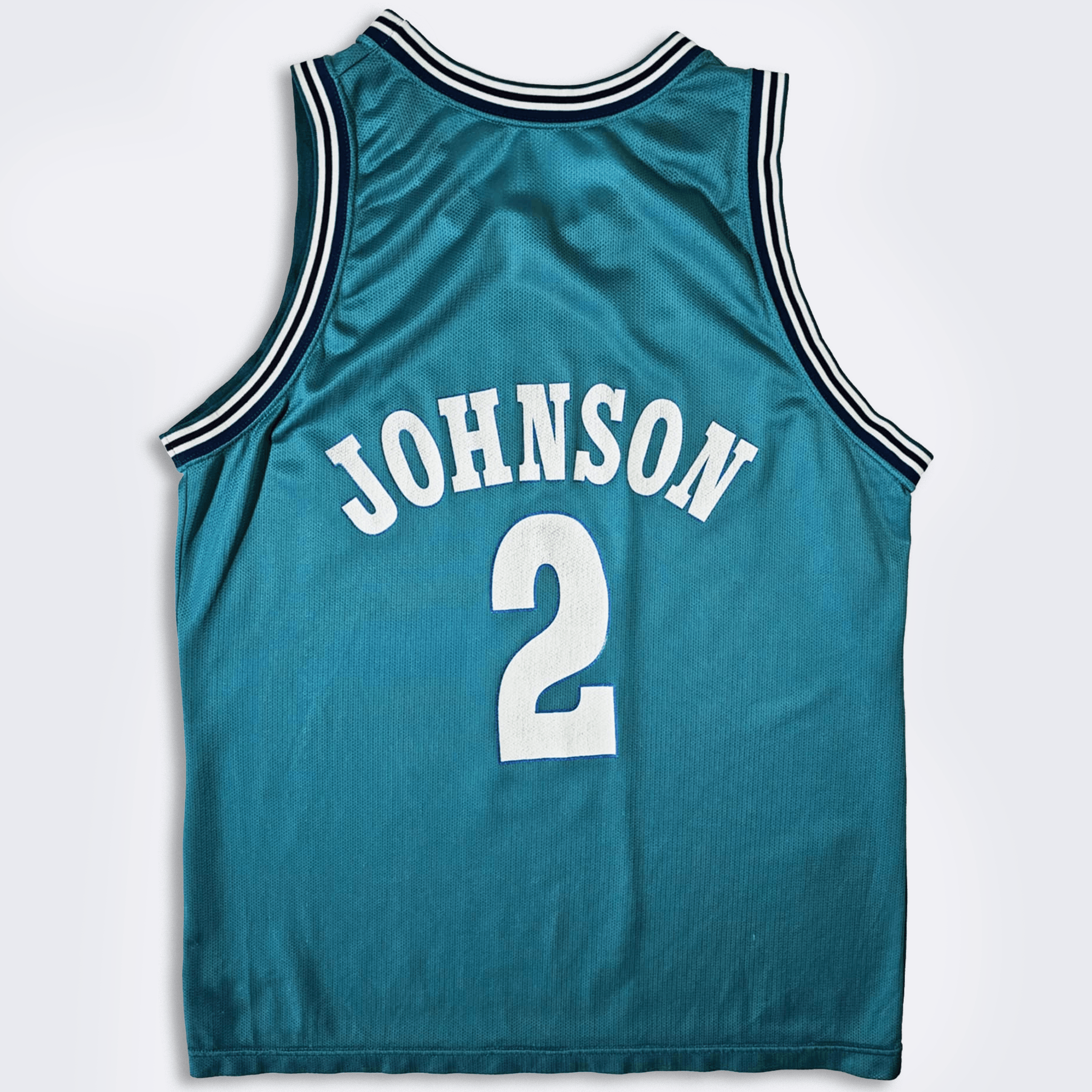 Champion × Vintage Charlotte Hornets Vintage 90s Larry Johnson Jersey Size US XL / EU 56 / 4 - 2 Thumbnail