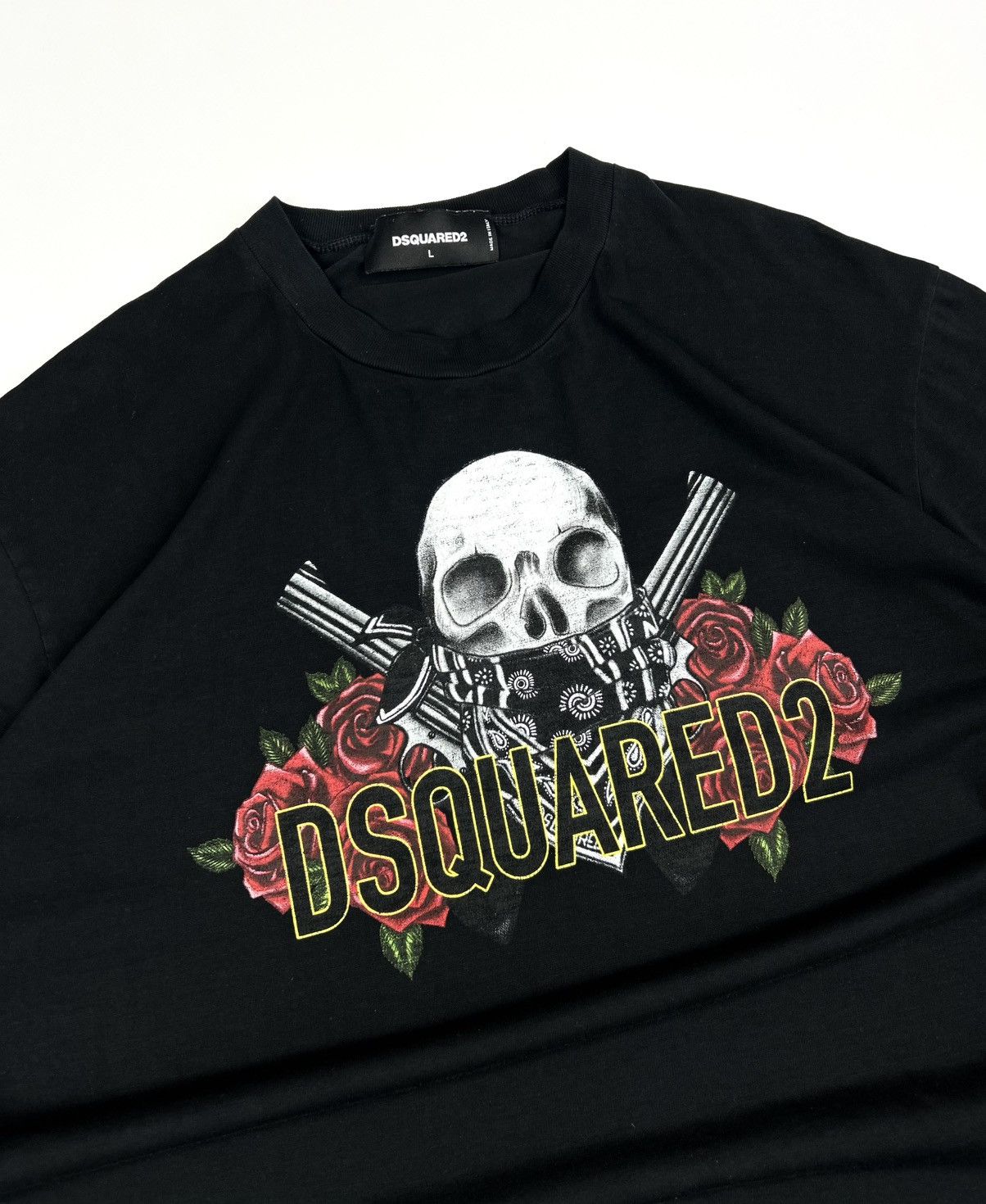 Dsquared2 DSQUARED2 Skulls & Guns tee Black Avant Garde Y2k Size US L / EU 52-54 / 3 - 6 Thumbnail