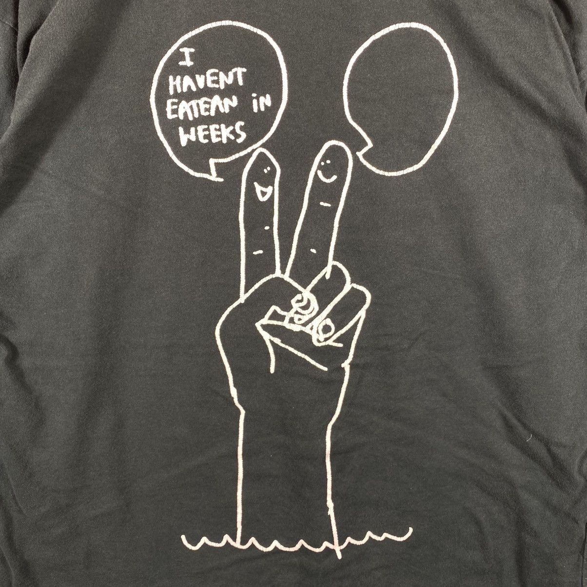 Japanese Brand MARK GONZALES I Havent Eatean In Weeks Longsleeve Tee Shirt Size US M / EU 48-50 / 2 - 2 Thumbnail