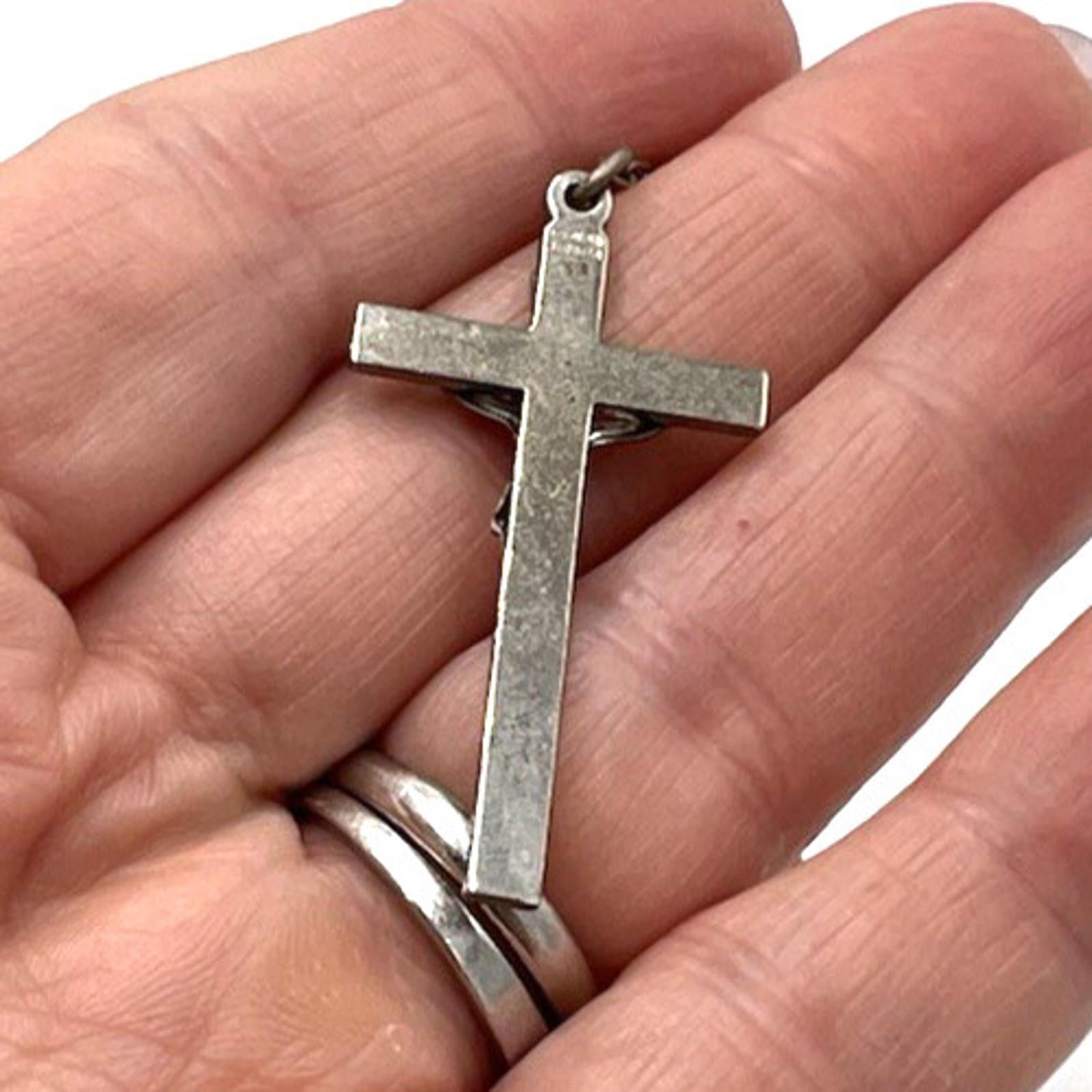 Other DIROMA Sterling Silver Rosary Crucifix Mary Medal Necklace Size ONE SIZE - 6 Thumbnail