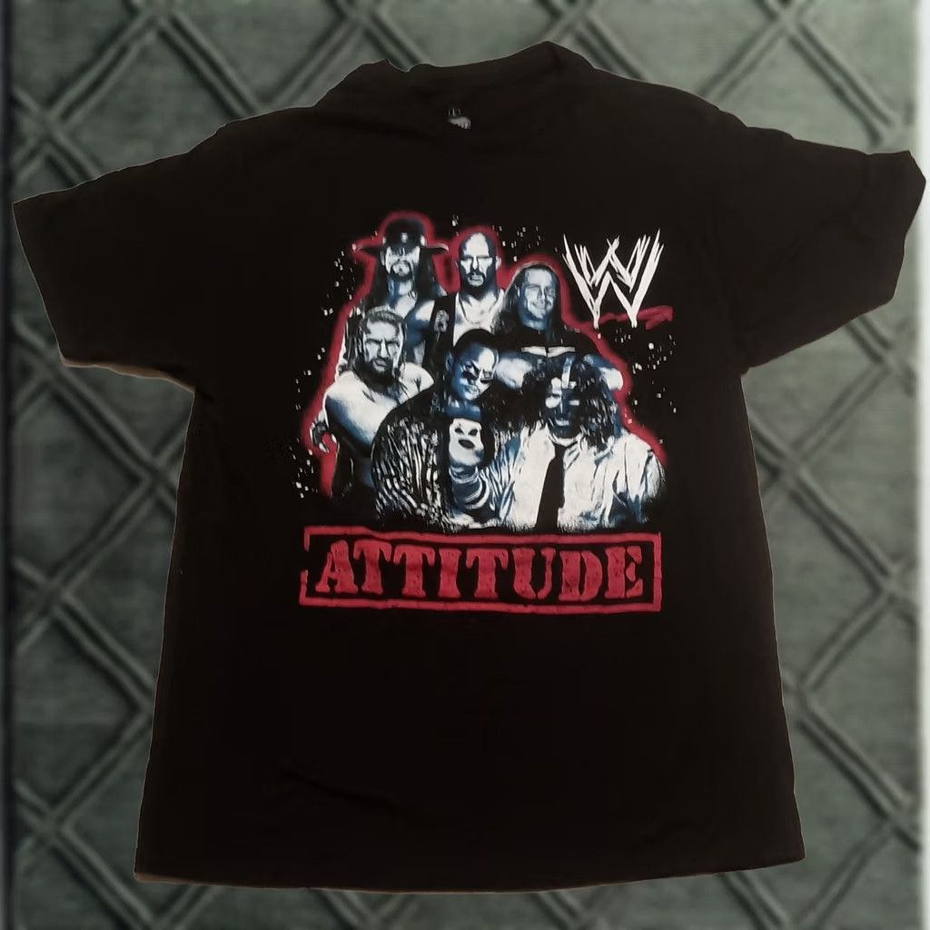 Logo 7 VINTAGE WWF Attitude Era "Come Get Some" T-Shirt L Black WWE Logo Short Sleeve Unisex Adults Mens Womens WW E 90s Wrestling Theme Size US L / EU 52-54 / 3 - 1 Thumbnail