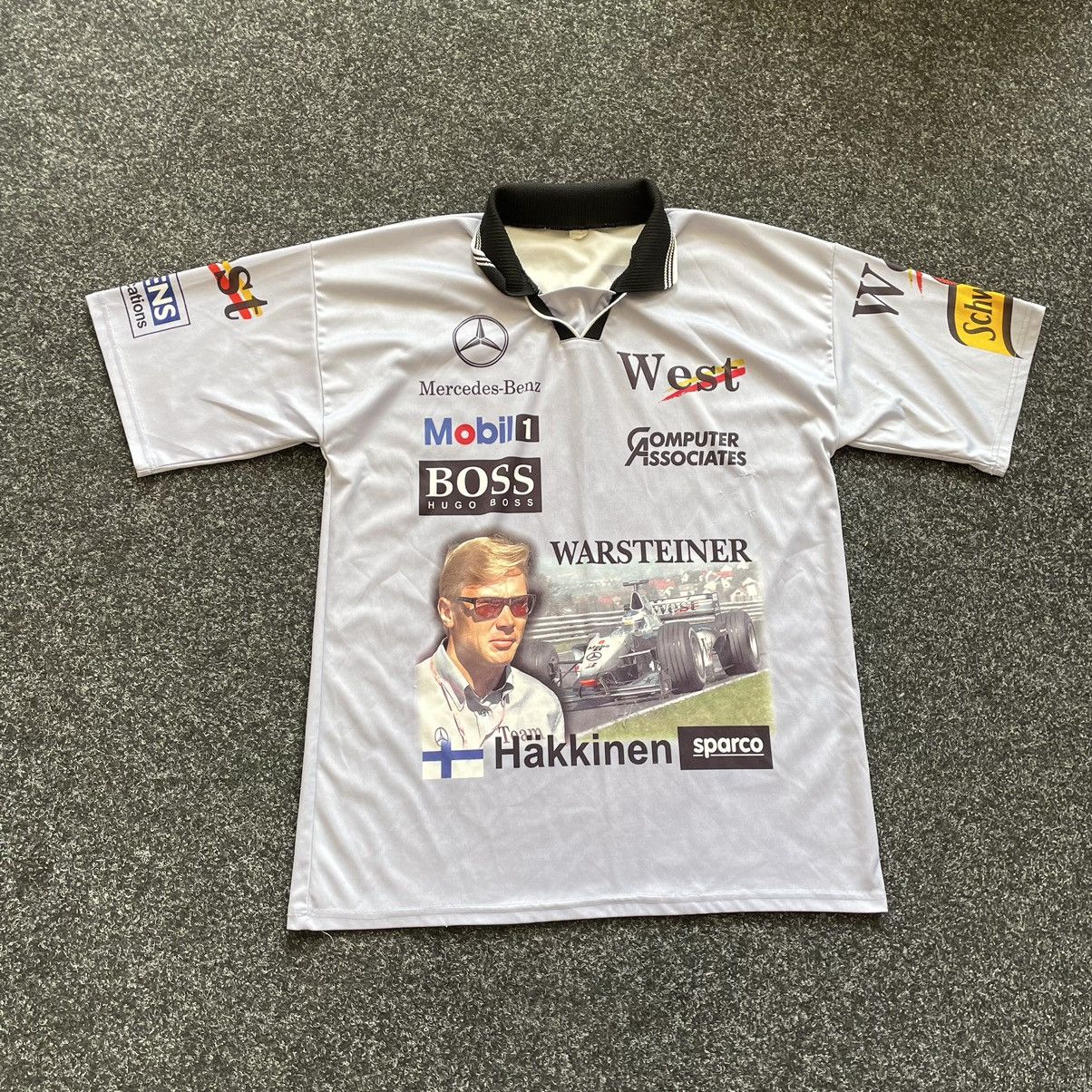 Mercedes-Benz × Vintage Mercedes Benz 90s jersey Warsteiner tee shirt mclaren boss Size US XL / EU 56 / 4 - 1 Thumbnail