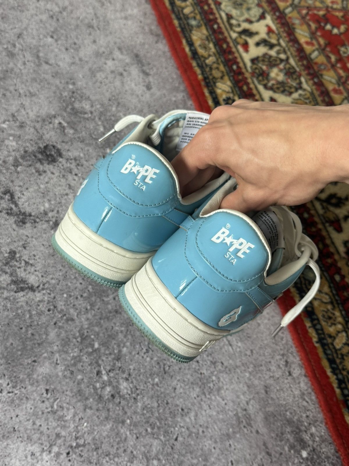 Bape A bathink ape Bape sta snikers shoes mens blue white 8.5 26 Size US 8.5 / EU 41-42 - 5 Thumbnail