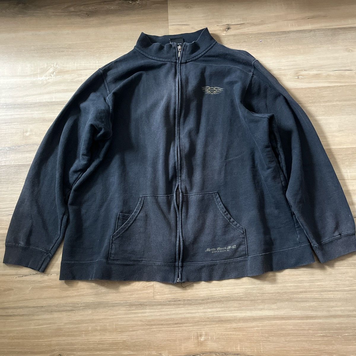 Harley Davidson × Vintage vintage y2k harley davidson zip up sweater Size US XL / EU 56 / 4 - 1 Thumbnail