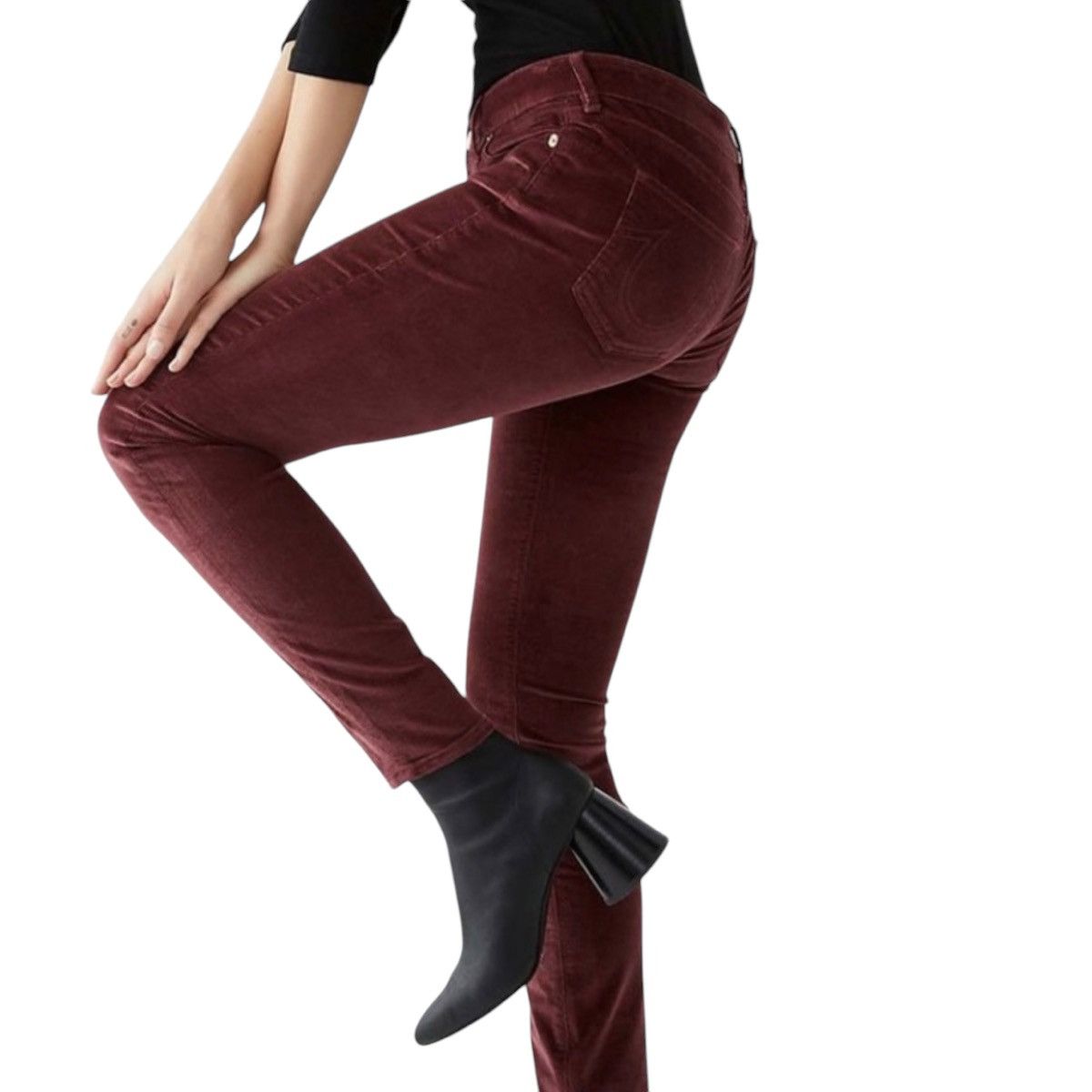True Religion True Religion Red Halle Corduroy Skinny Jeans Size 30" / US 8 / IT 44 - 3 Thumbnail