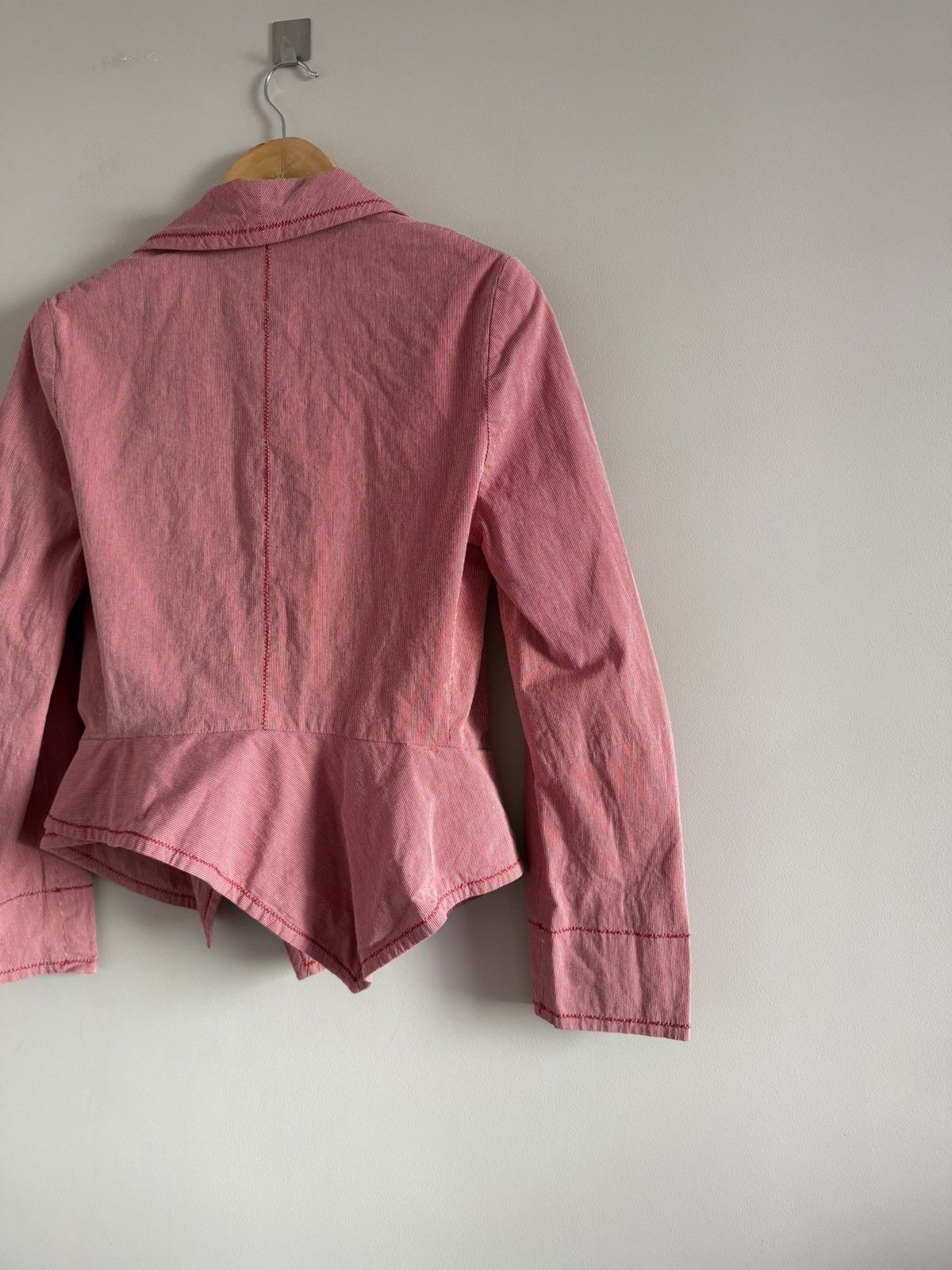 Vintage Asymmetric Tailored Blazer Pink Avant-Garde Size L / US 10 / IT 46 - 6 Thumbnail