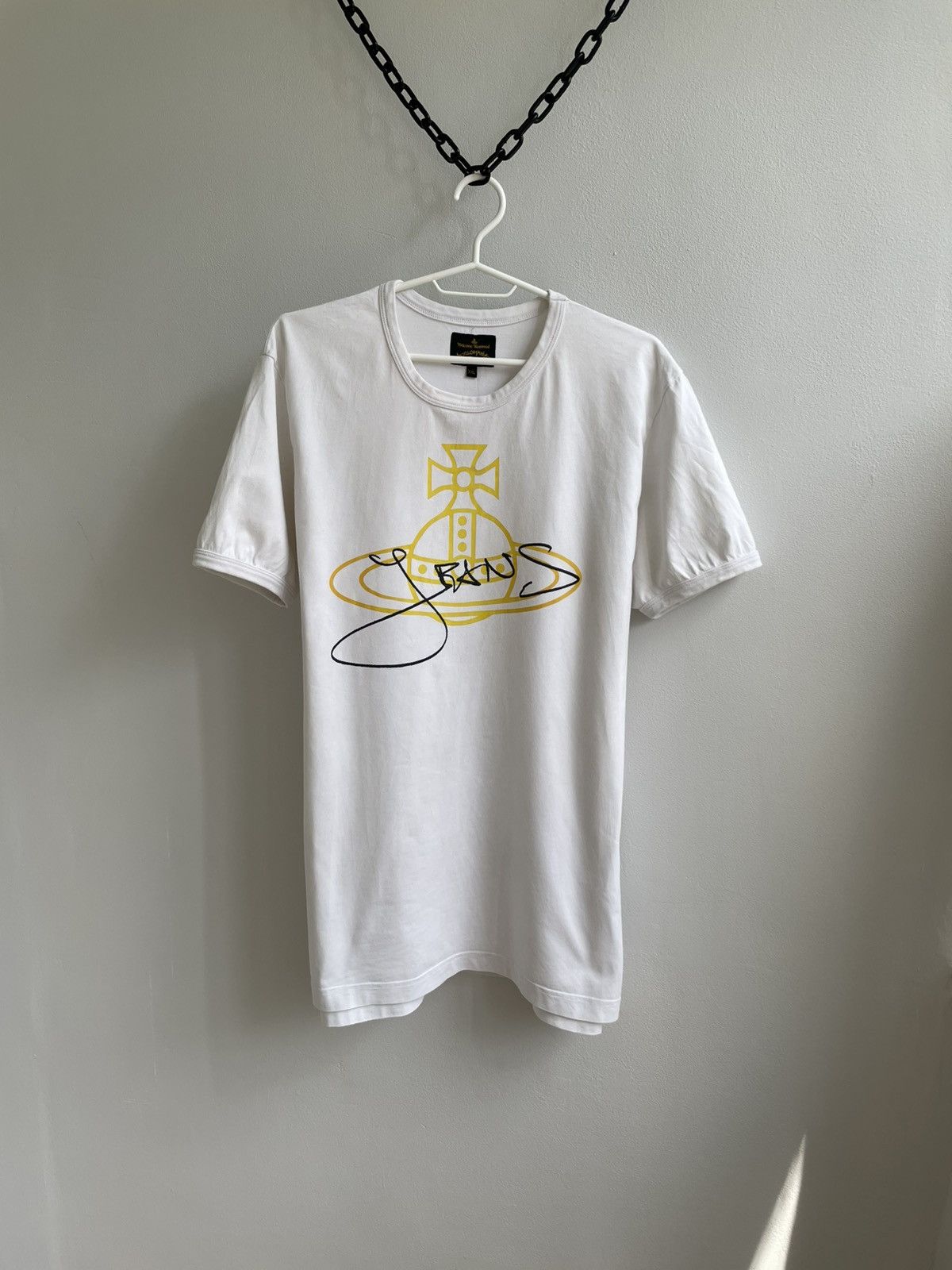 Vivienne Westwood Vivienne Westwood Anglomania Big Logo Orb Ehite T-shirt Rare Size US XL / EU 56 / 4 - 1 Thumbnail