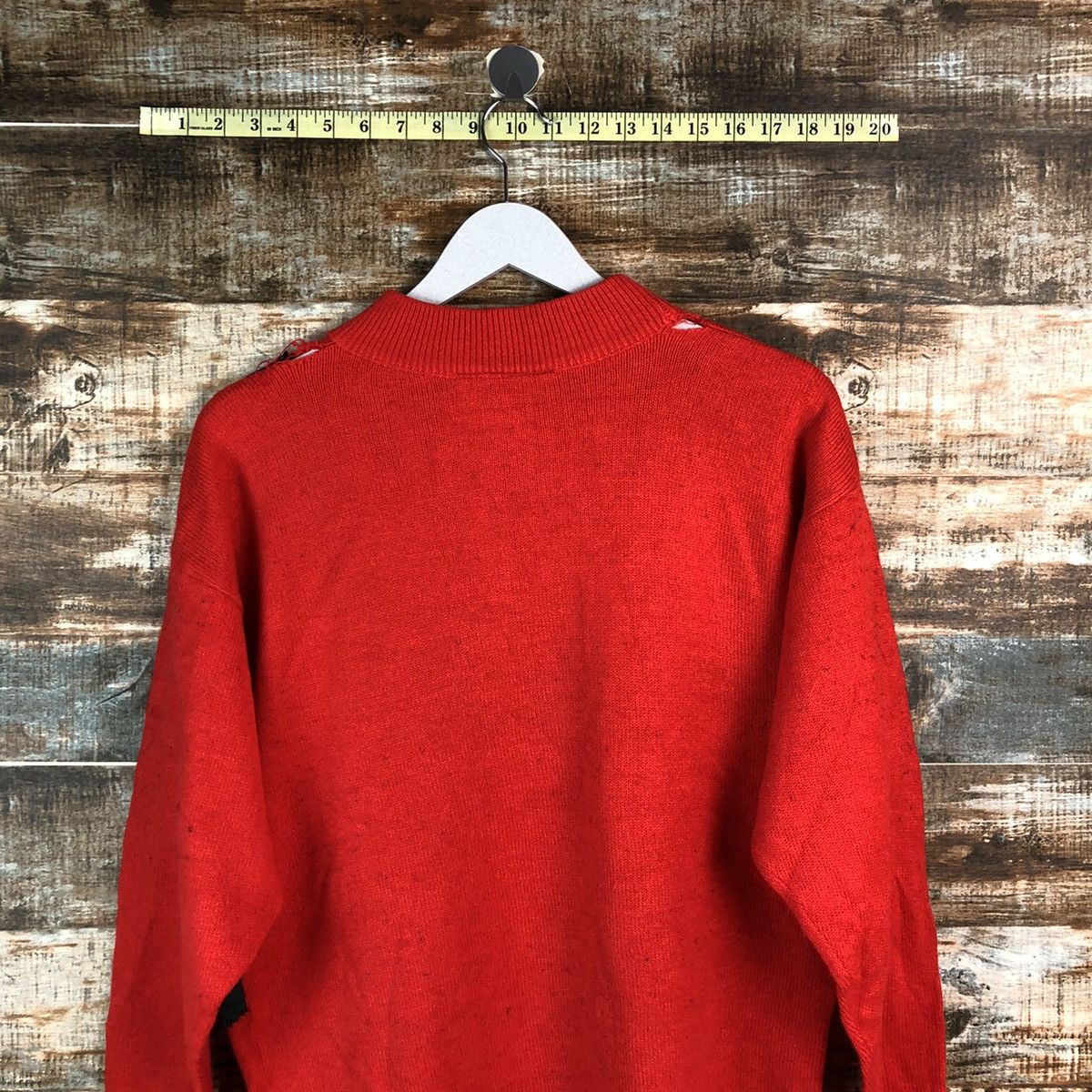 Homespun Knitwear × Japanese Brand Alpaca peru Red vintage Knitwear #A2189 Size M / US 6-8 / IT 42-44 - 12 Thumbnail
