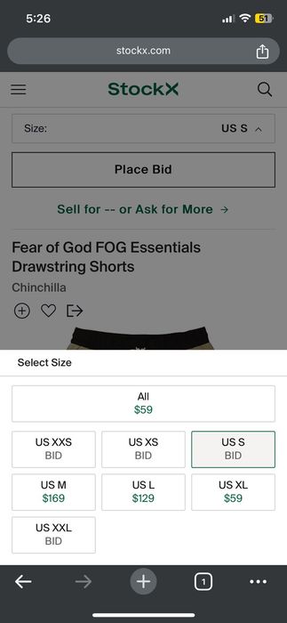 FEAR OF GOD FOG Essentials Drawstring Shorts Chinchilla Men's - FOG  Essentials - US