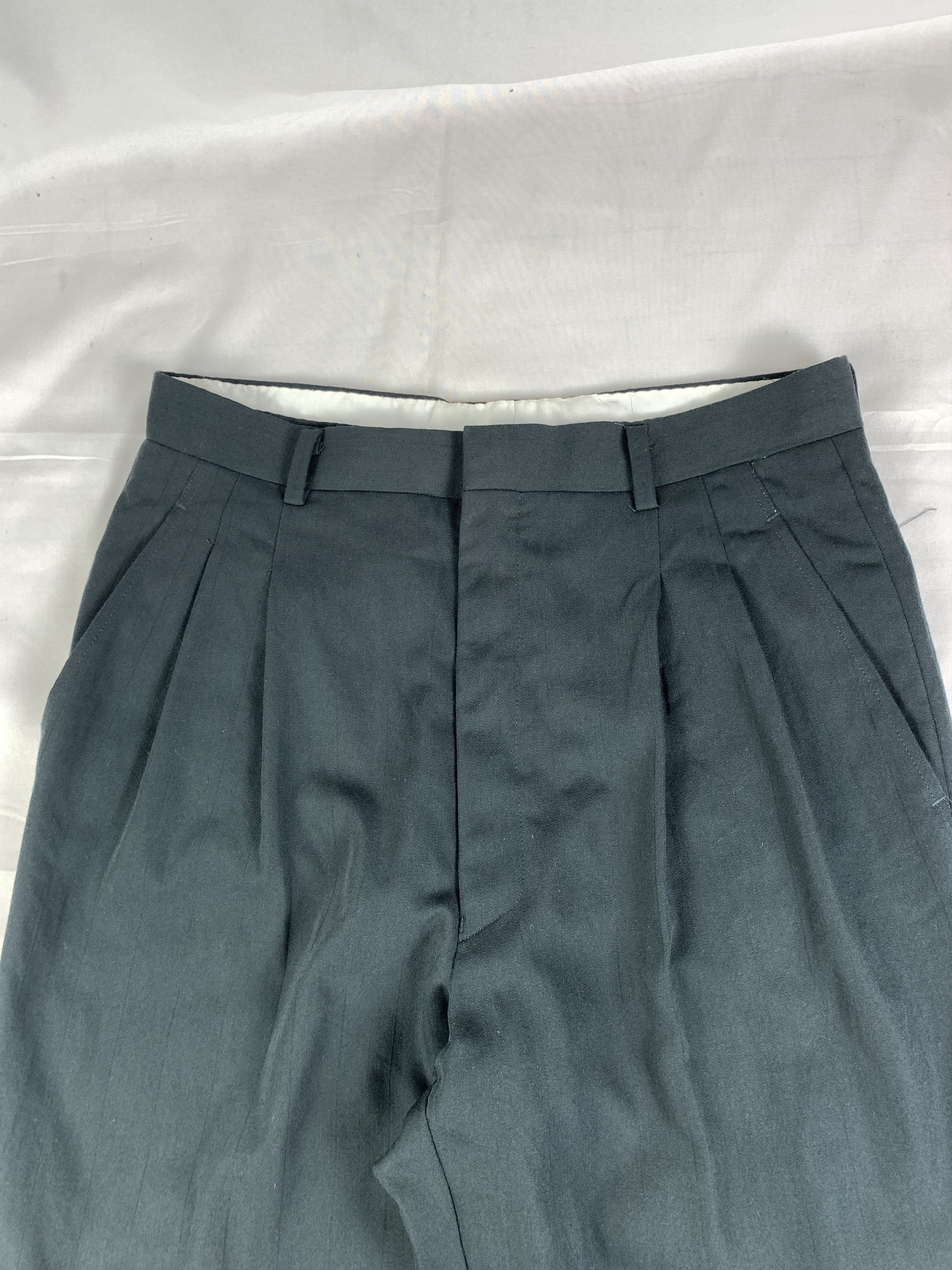 Balenciaga 2000s Balenciaga Pour Homme Wool Pleated Trousers (30) Size US 30 / EU 46 - 3 Thumbnail