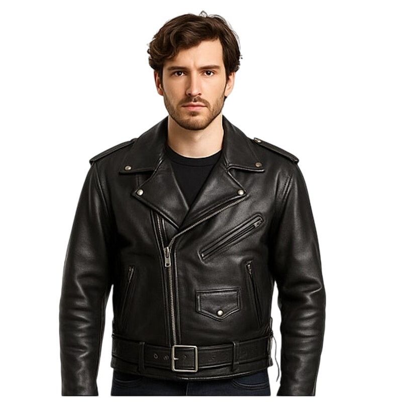 Other 4Star Men’s Leather Motorcycle Jacket 44 Black Size US S / EU 44-46 / 1 - 1 Thumbnail