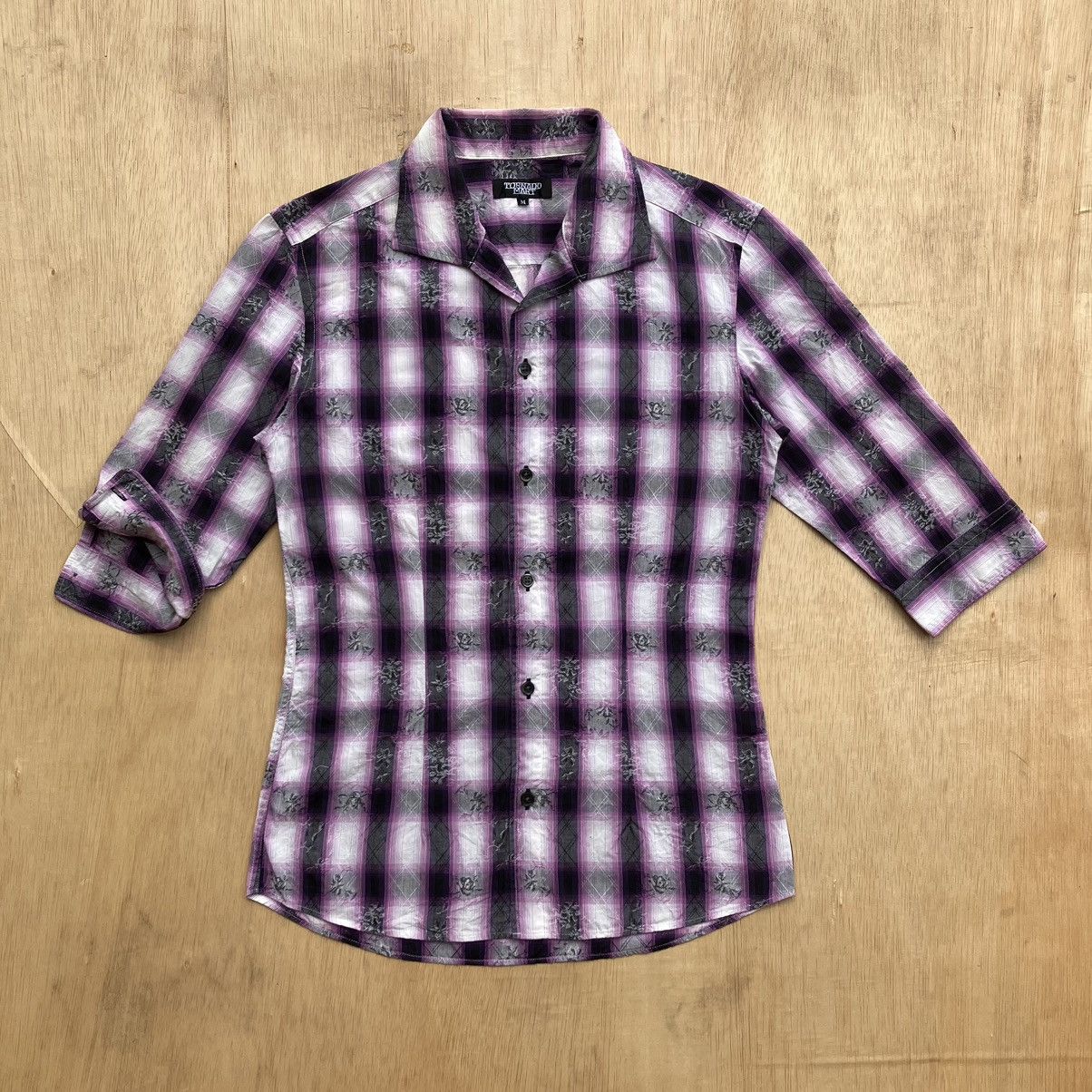 Japanese Brand × Tornado Mart TORNADO MART PLAID FLOWER WOMEN SHIRT Size M / US 6-8 / IT 42-44 - 1 Thumbnail
