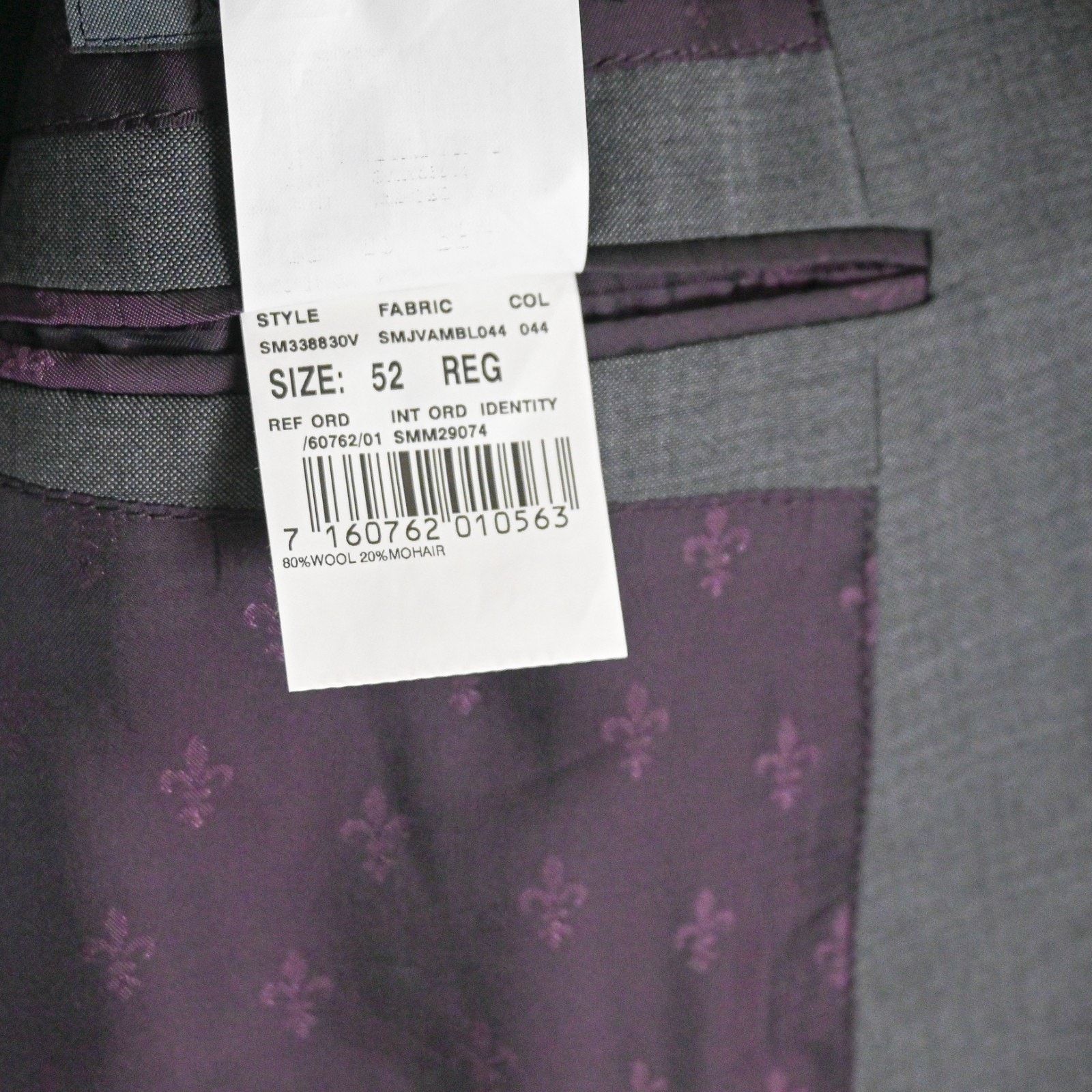 John Varvatos John Varvatos Collection Gray Suit Peak Lapal Wool Mohair Size 42R - 8 Thumbnail