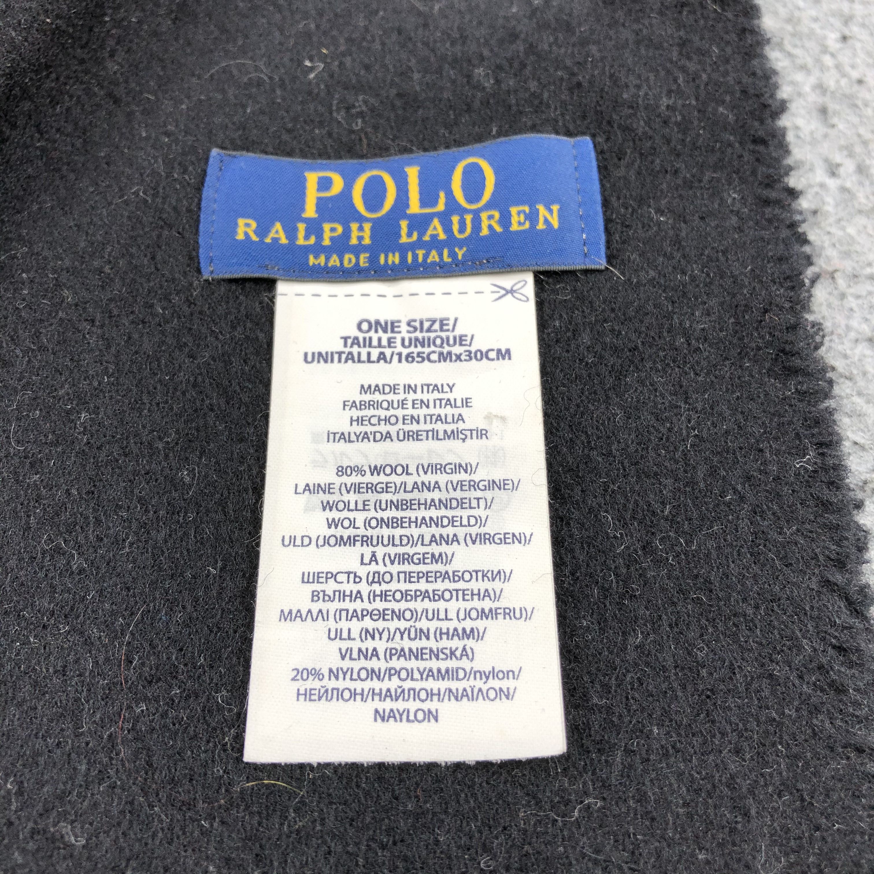 Polo Ralph Lauren Polo Ralph Lauren Big Logo Wool Scarf Muffler V703 Size ONE SIZE - 5 Thumbnail