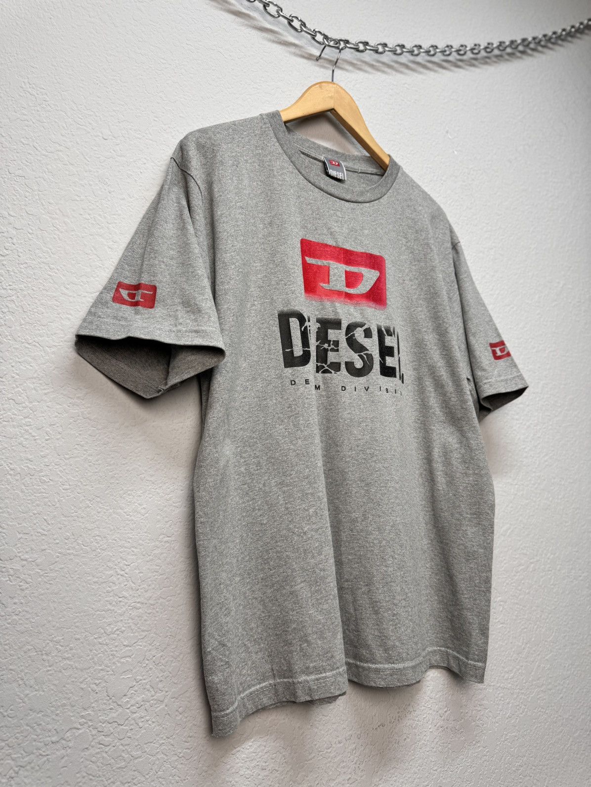 Diesel × Japanese Brand Vintage Y2K t-shirt Diesel tee STREETSTYLE Vig men's tee Size US L / EU 52-54 / 3 - 4 Thumbnail