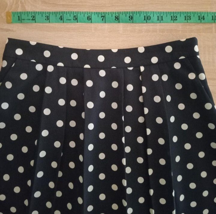 J.Crew J. Crew Polka Dot Navy Mini Skirt Size 25" / US 0 / IT 36 - 5 Thumbnail