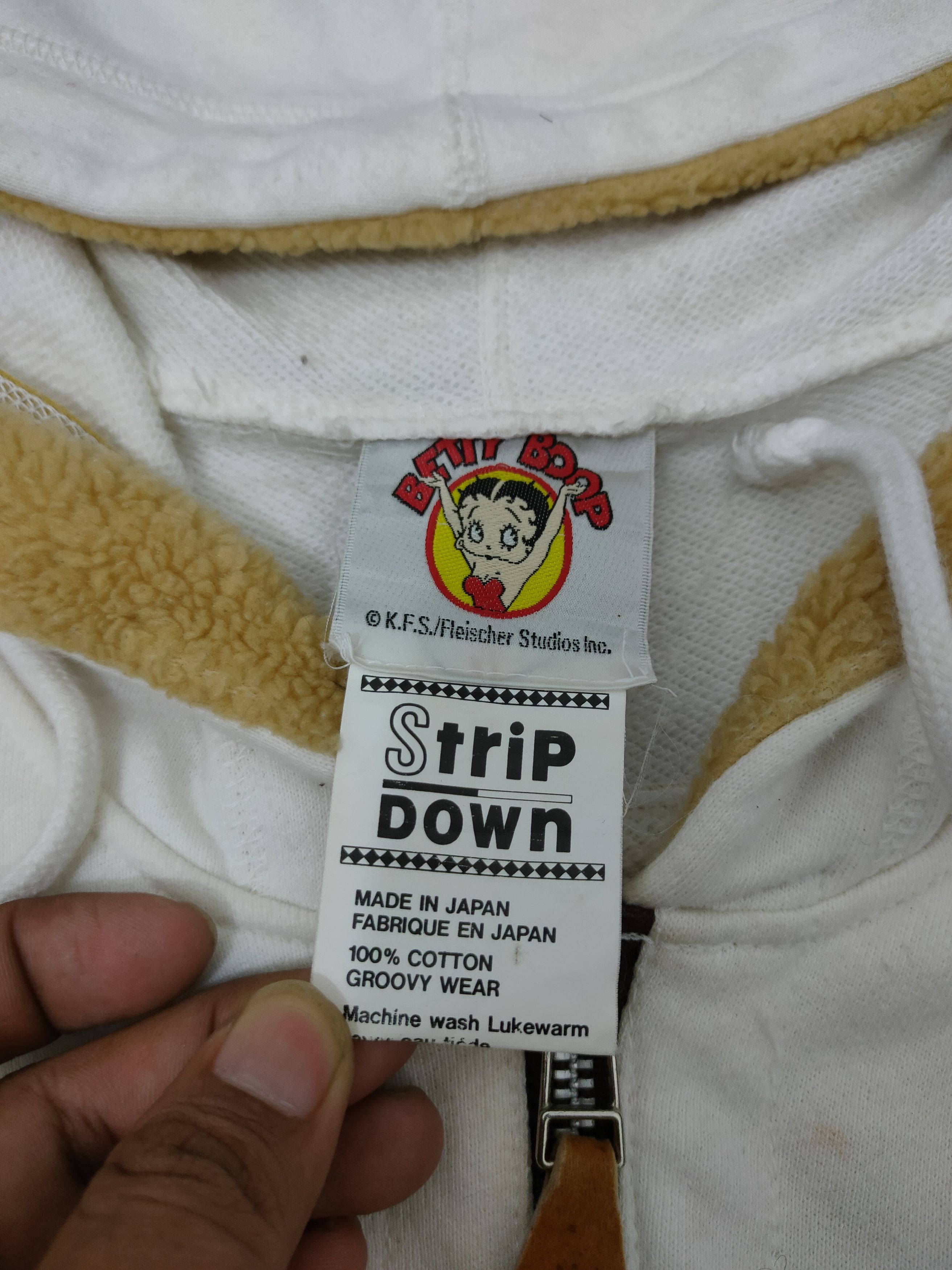 Cartoon Network × Japanese Brand × Vintage Vintage Betty Boop by Fleischer Studio Inc Zip hoodie Size US L / EU 52-54 / 3 - 13 Thumbnail